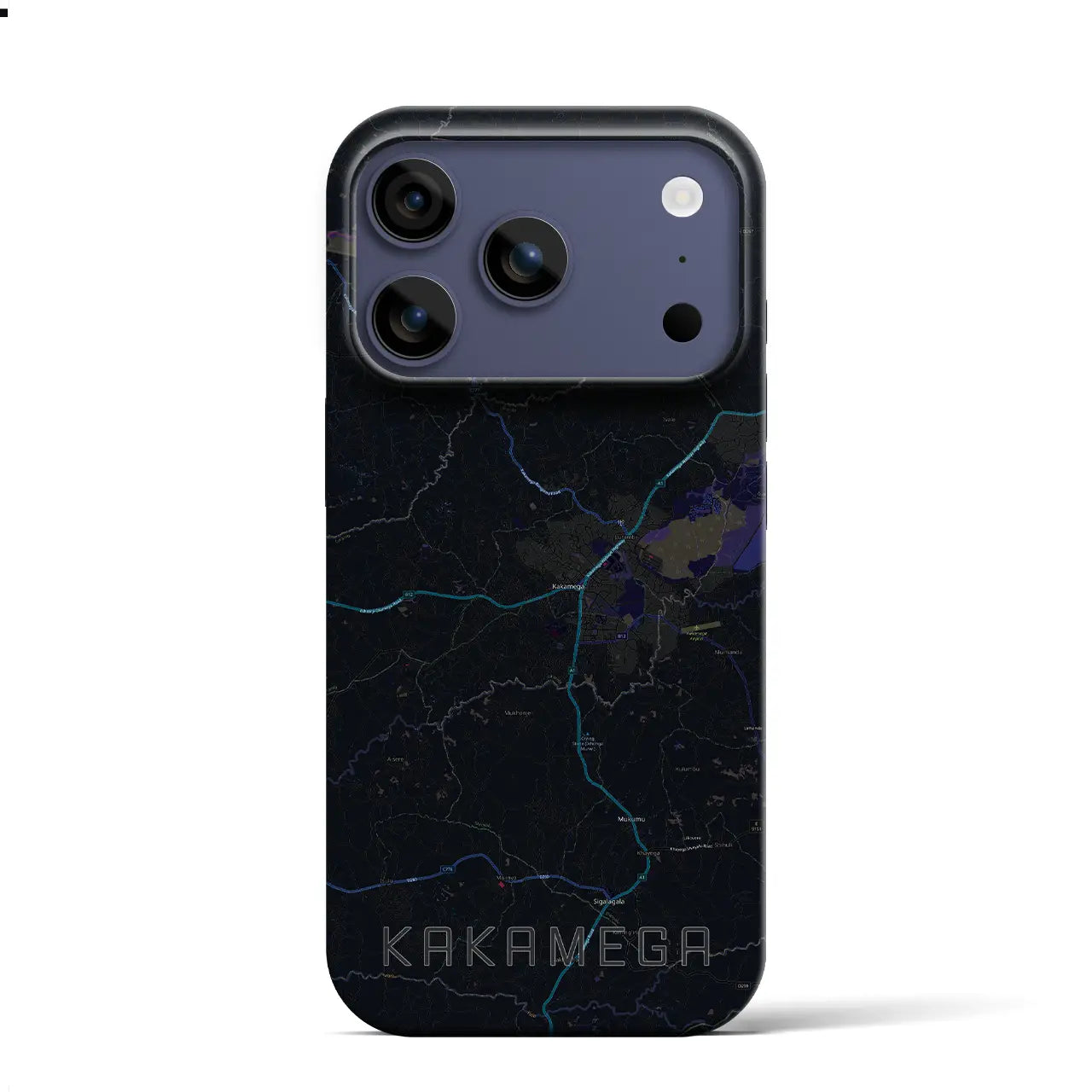 【カカメガ(ケニア)】地図柄iPhoneケース(バックカバータイプ)