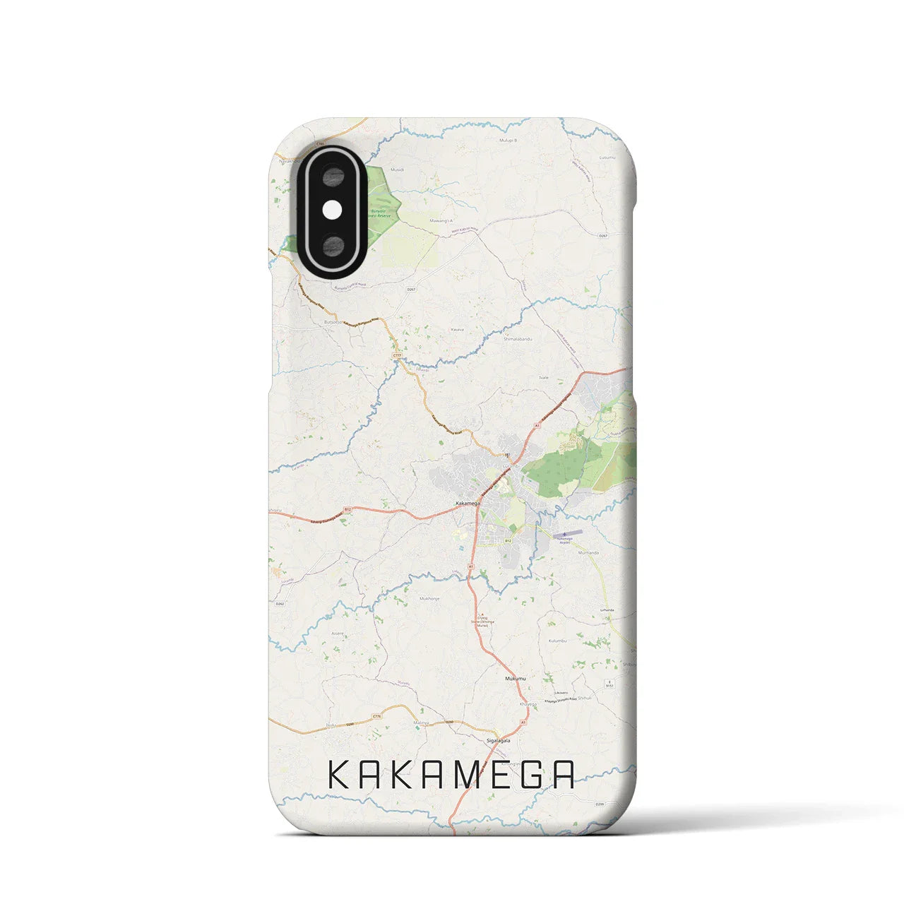 【カカメガ(ケニア)】地図柄iPhoneケース(バックカバータイプ)