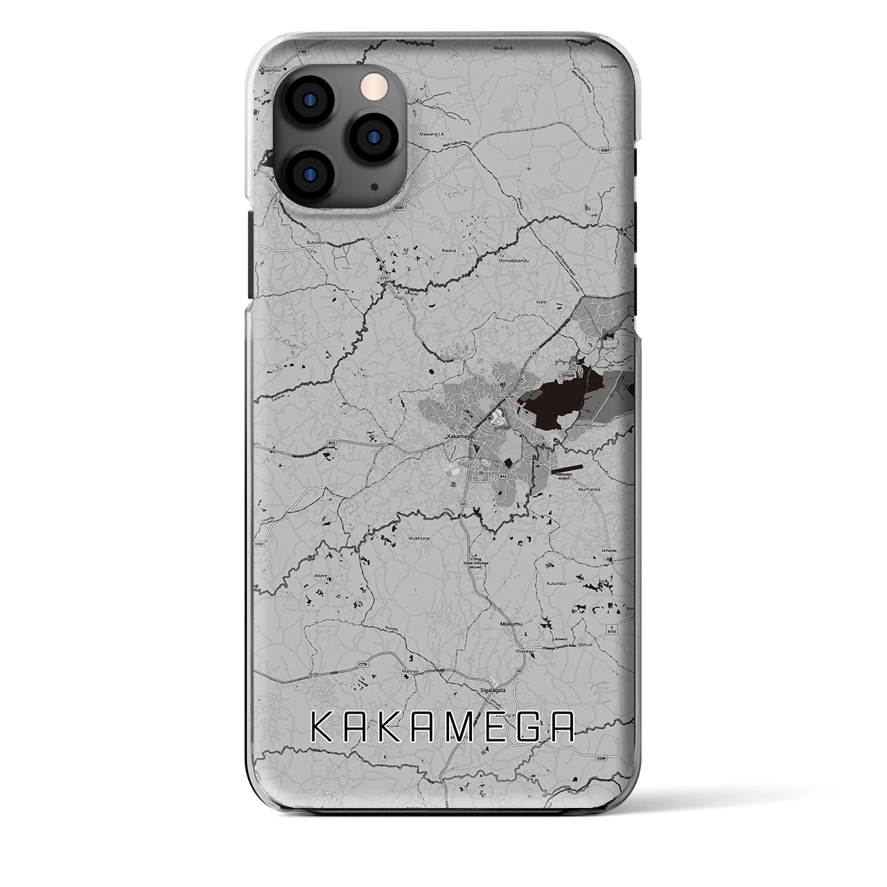 【カカメガ(ケニア)】地図柄iPhoneケース(クリアタイプ)