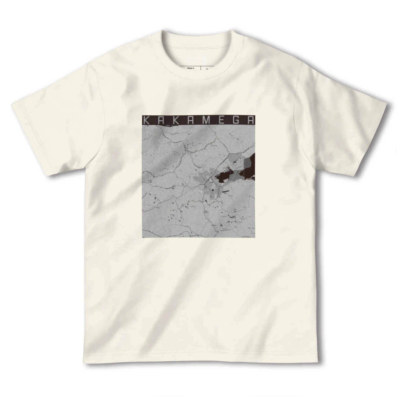 【カカメガ(ケニア)】地図柄ヘビーウェイトTシャツ