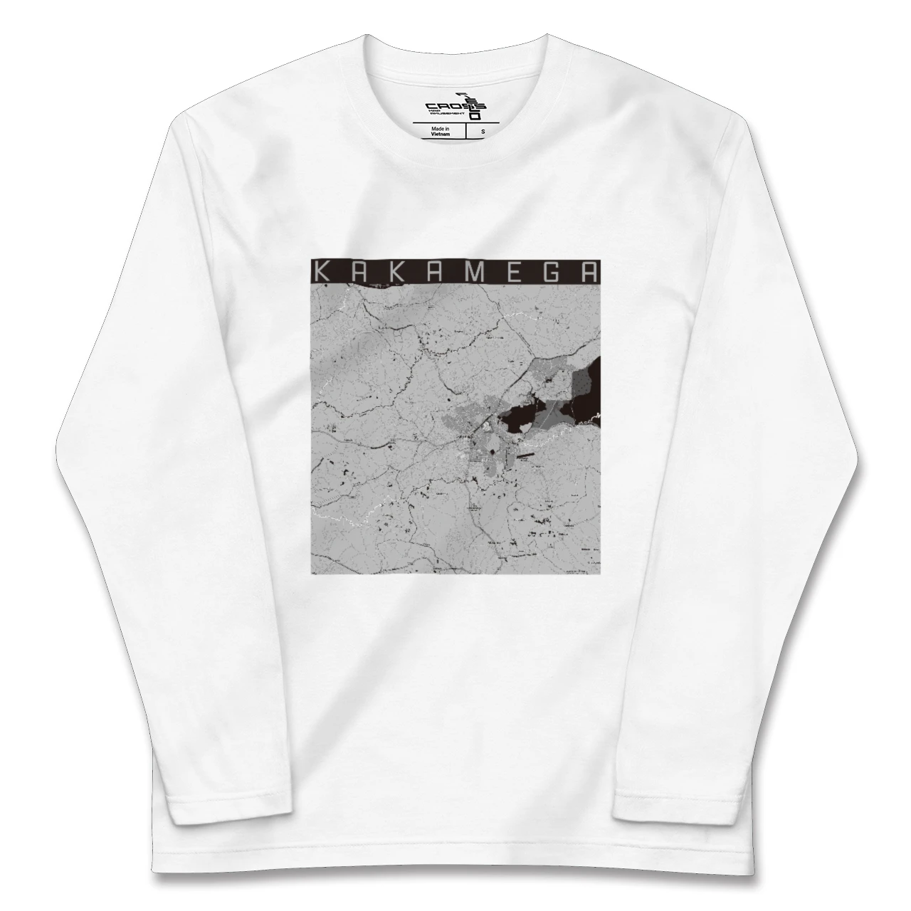 【カカメガ(ケニア)】地図柄ロングスリーブTシャツ