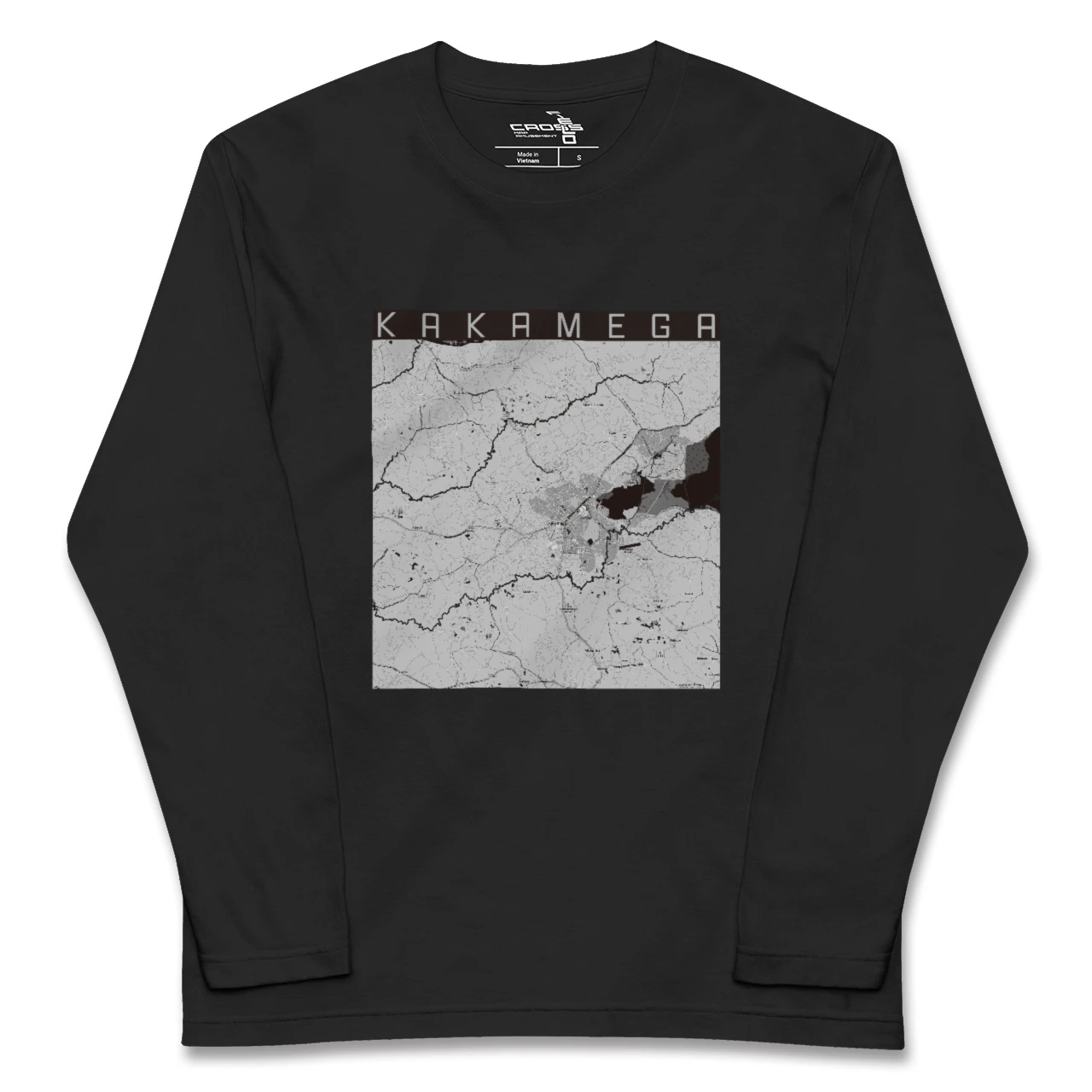 【カカメガ(ケニア)】地図柄ロングスリーブTシャツ