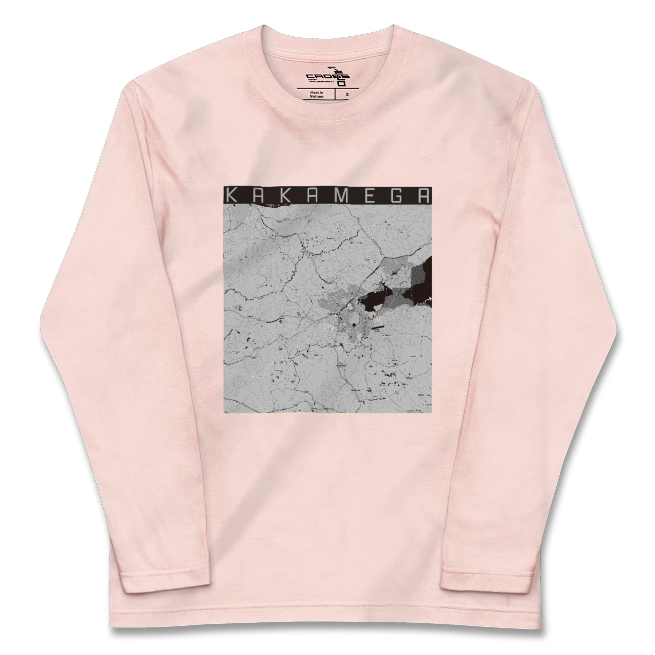 【カカメガ(ケニア)】地図柄ロングスリーブTシャツ
