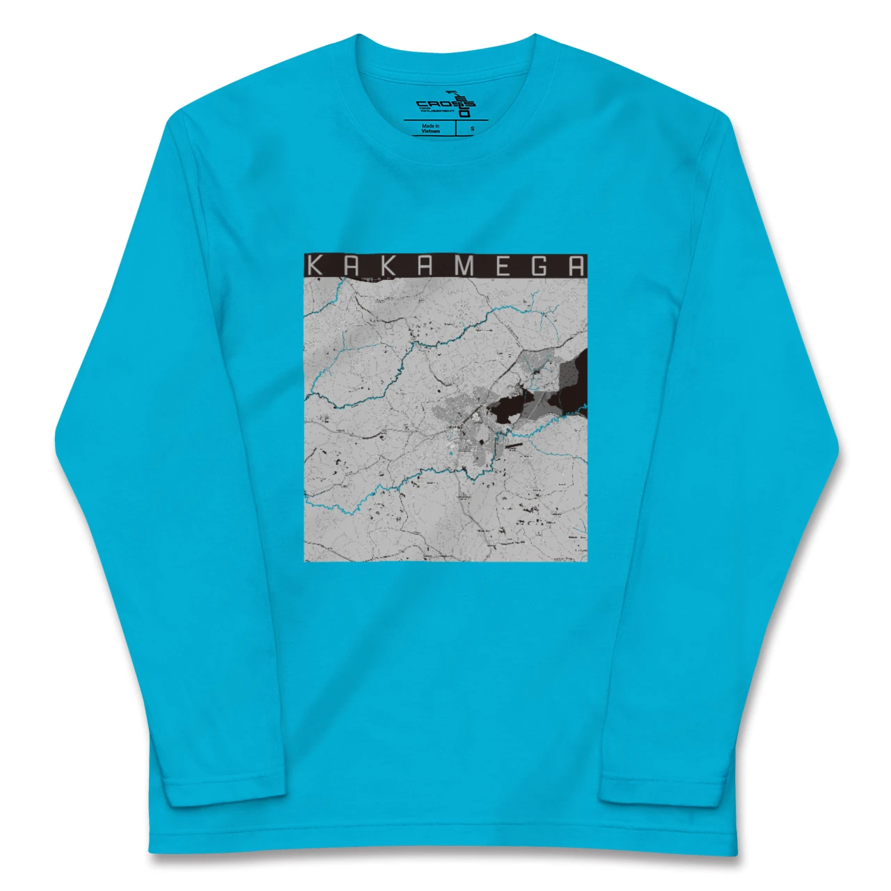【カカメガ(ケニア)】地図柄ロングスリーブTシャツ