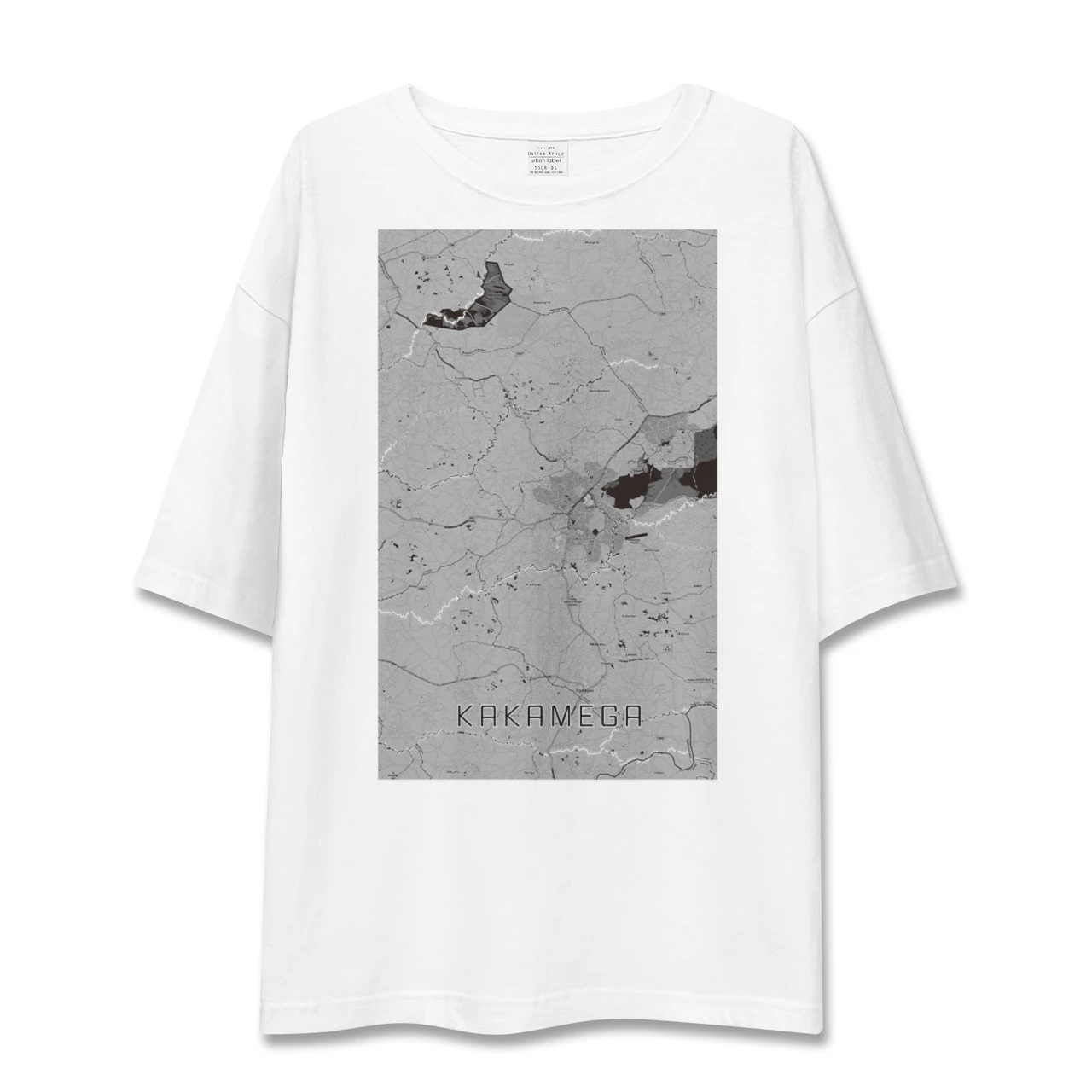 【カカメガ(ケニア)】地図柄ビッグシルエットTシャツ