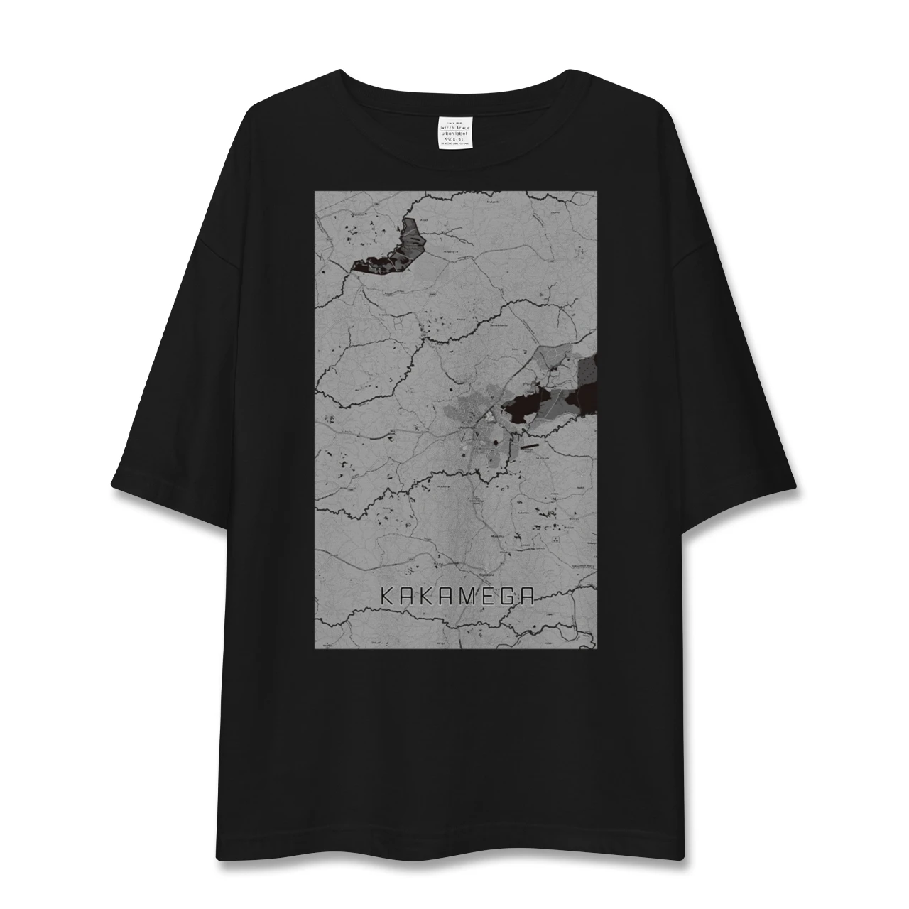 【カカメガ(ケニア)】地図柄ビッグシルエットTシャツ