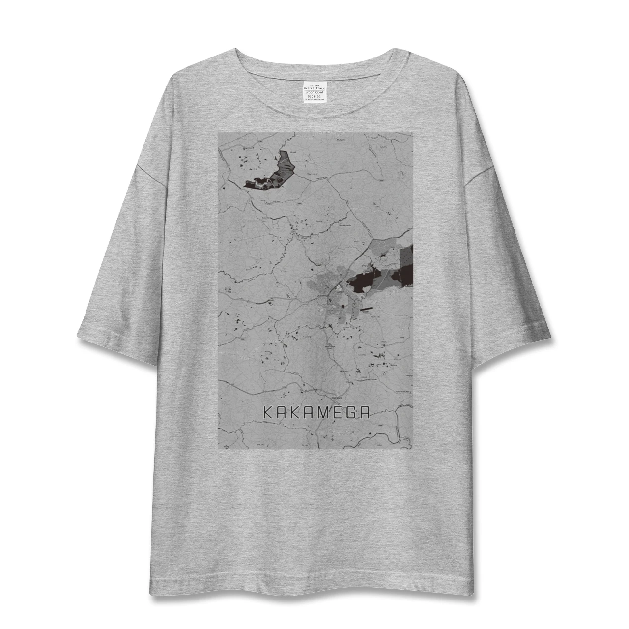 【カカメガ(ケニア)】地図柄ビッグシルエットTシャツ