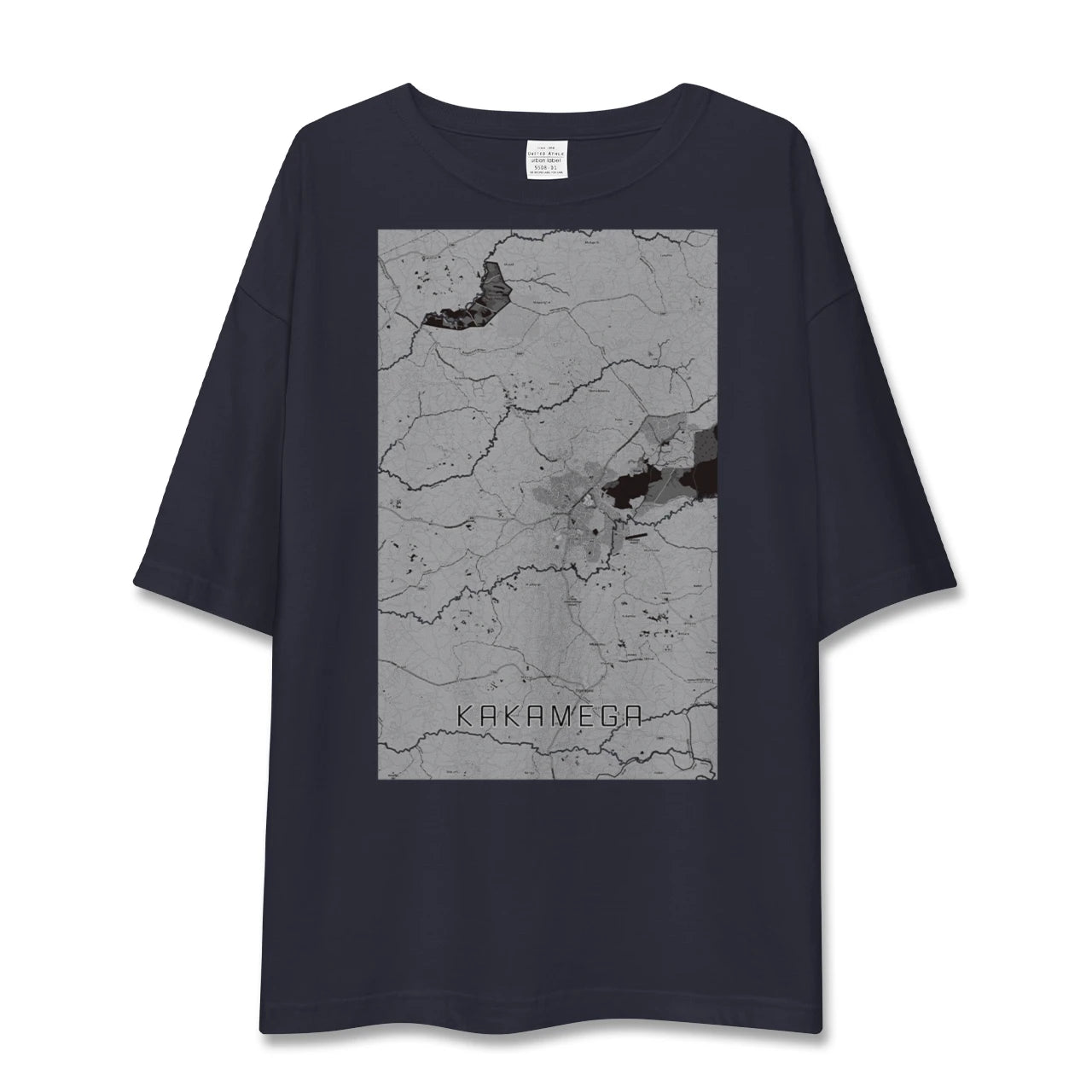 【カカメガ(ケニア)】地図柄ビッグシルエットTシャツ