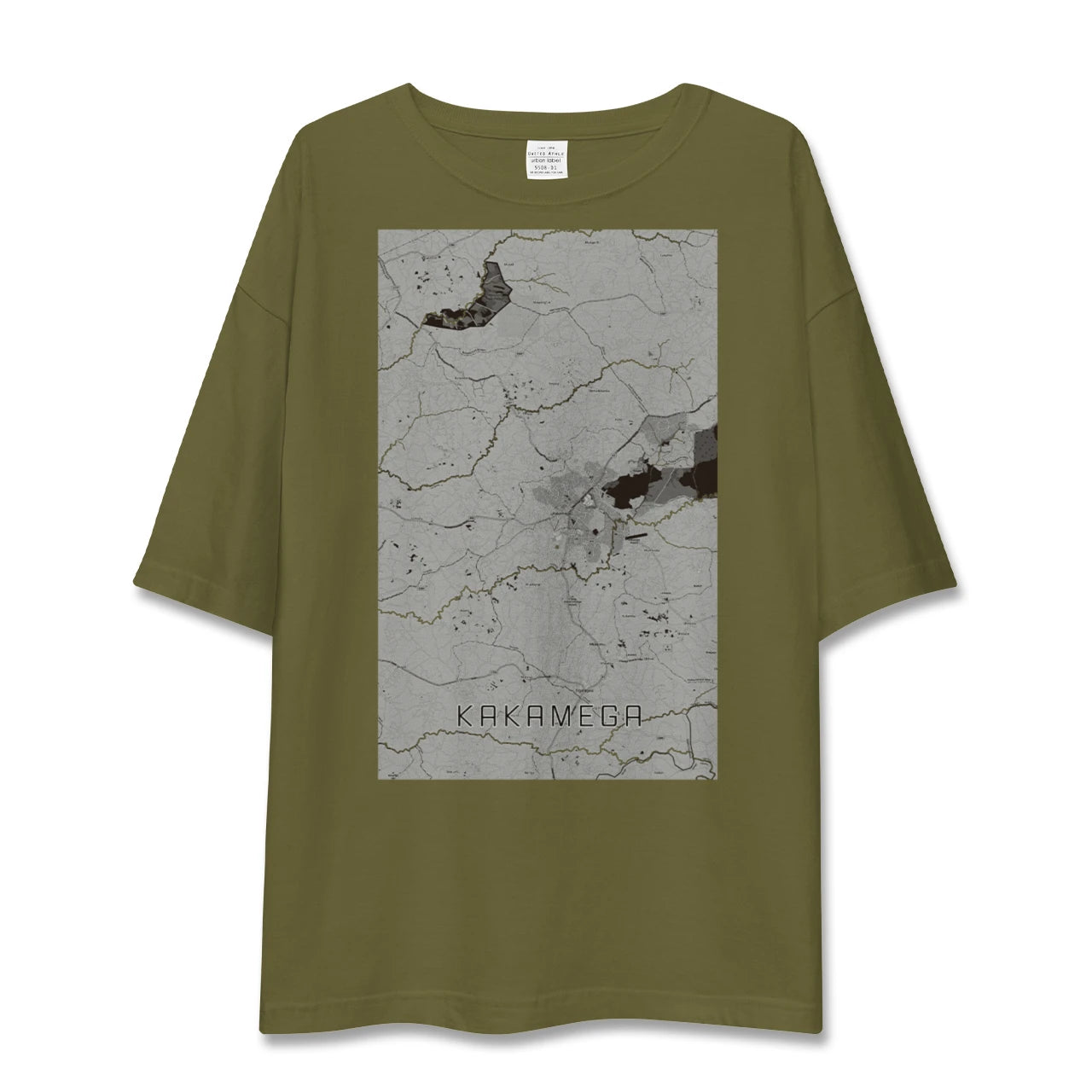 【カカメガ(ケニア)】地図柄ビッグシルエットTシャツ