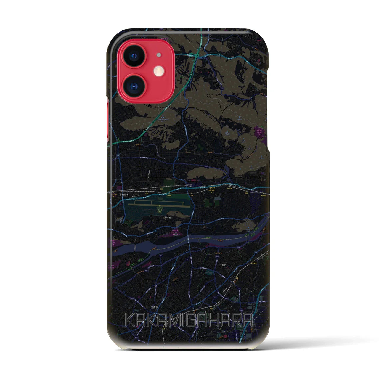 【各務原(岐阜県)】地図柄iPhoneケース(バックカバータイプ)