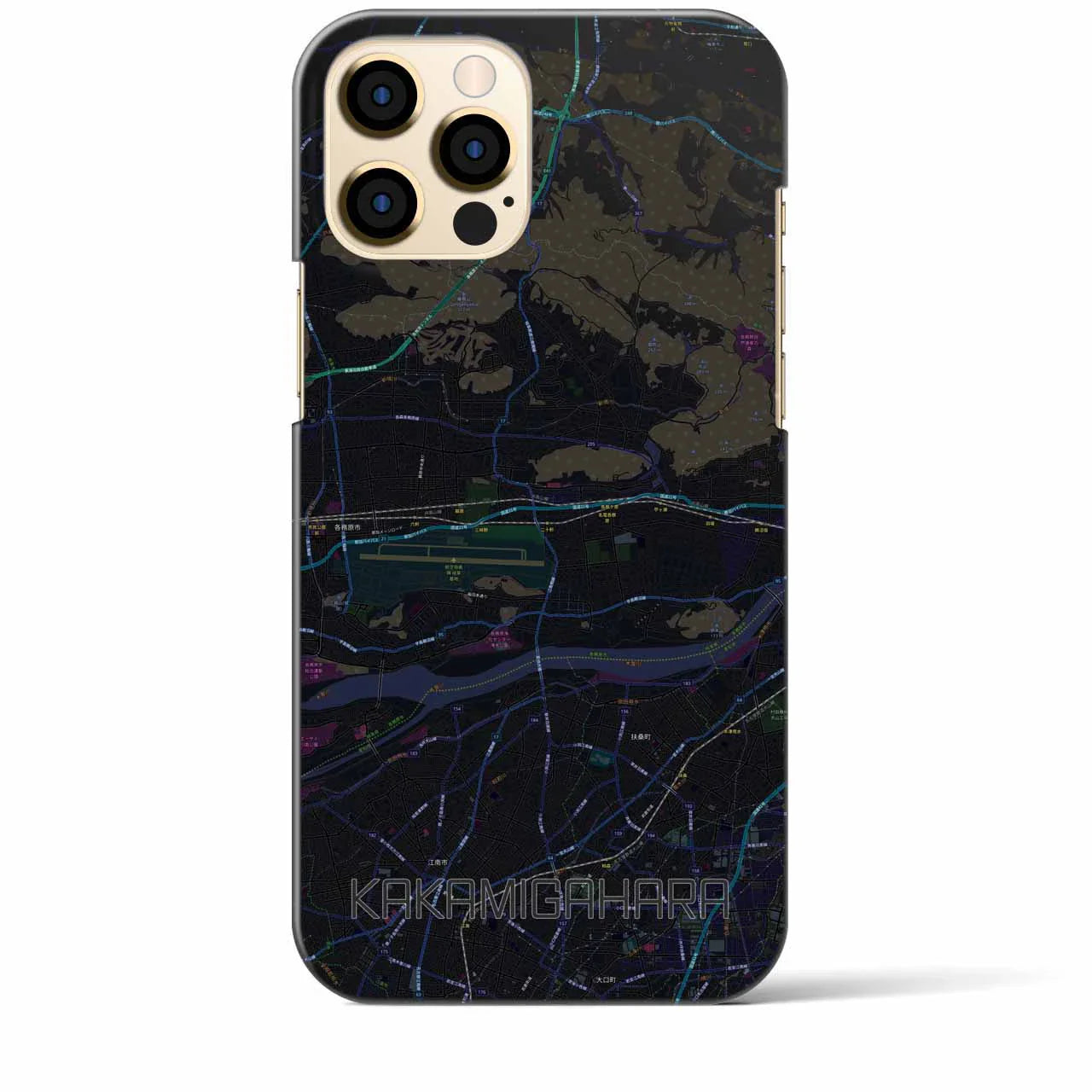 【各務原(岐阜県)】地図柄iPhoneケース(バックカバータイプ)