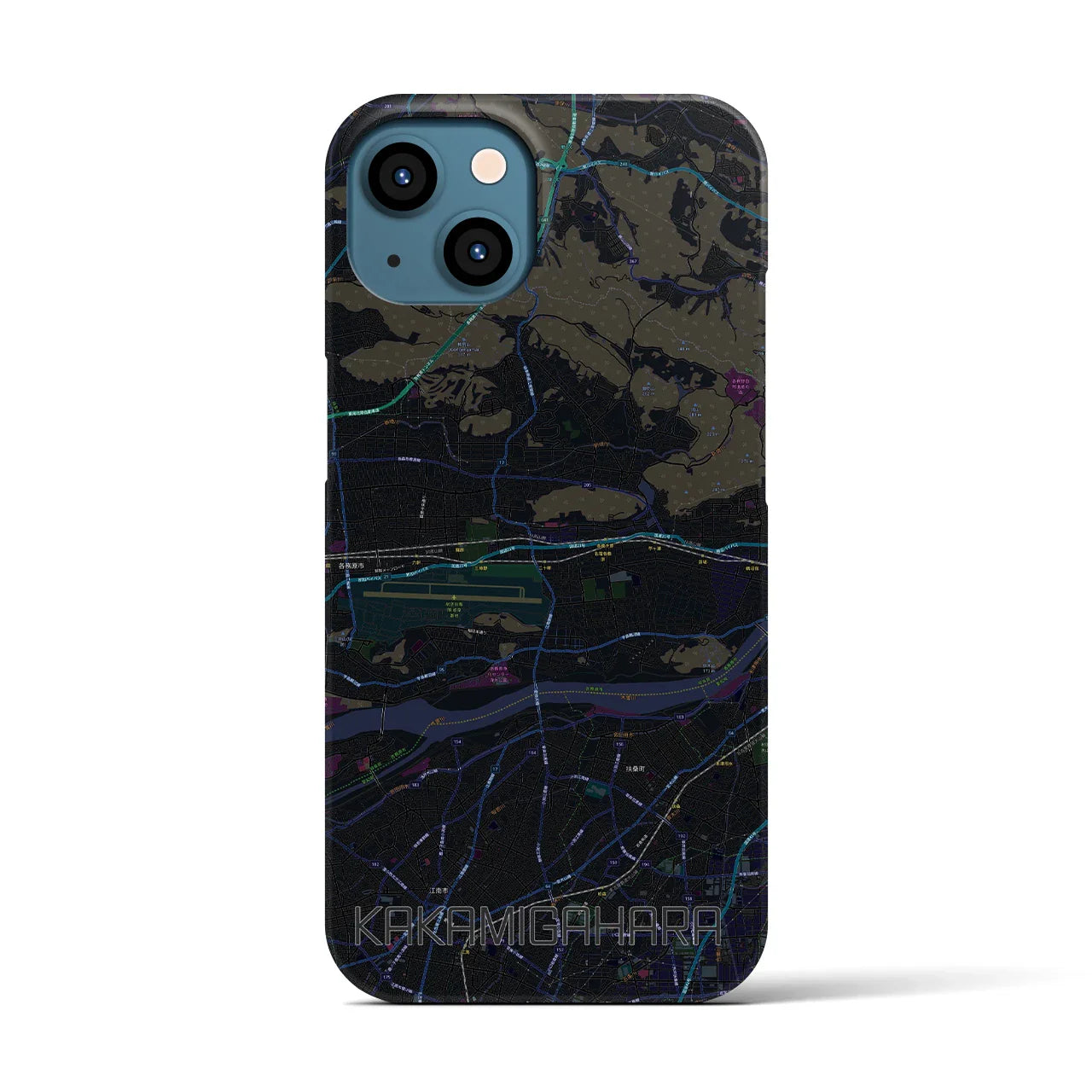 【各務原(岐阜県)】地図柄iPhoneケース(バックカバータイプ)