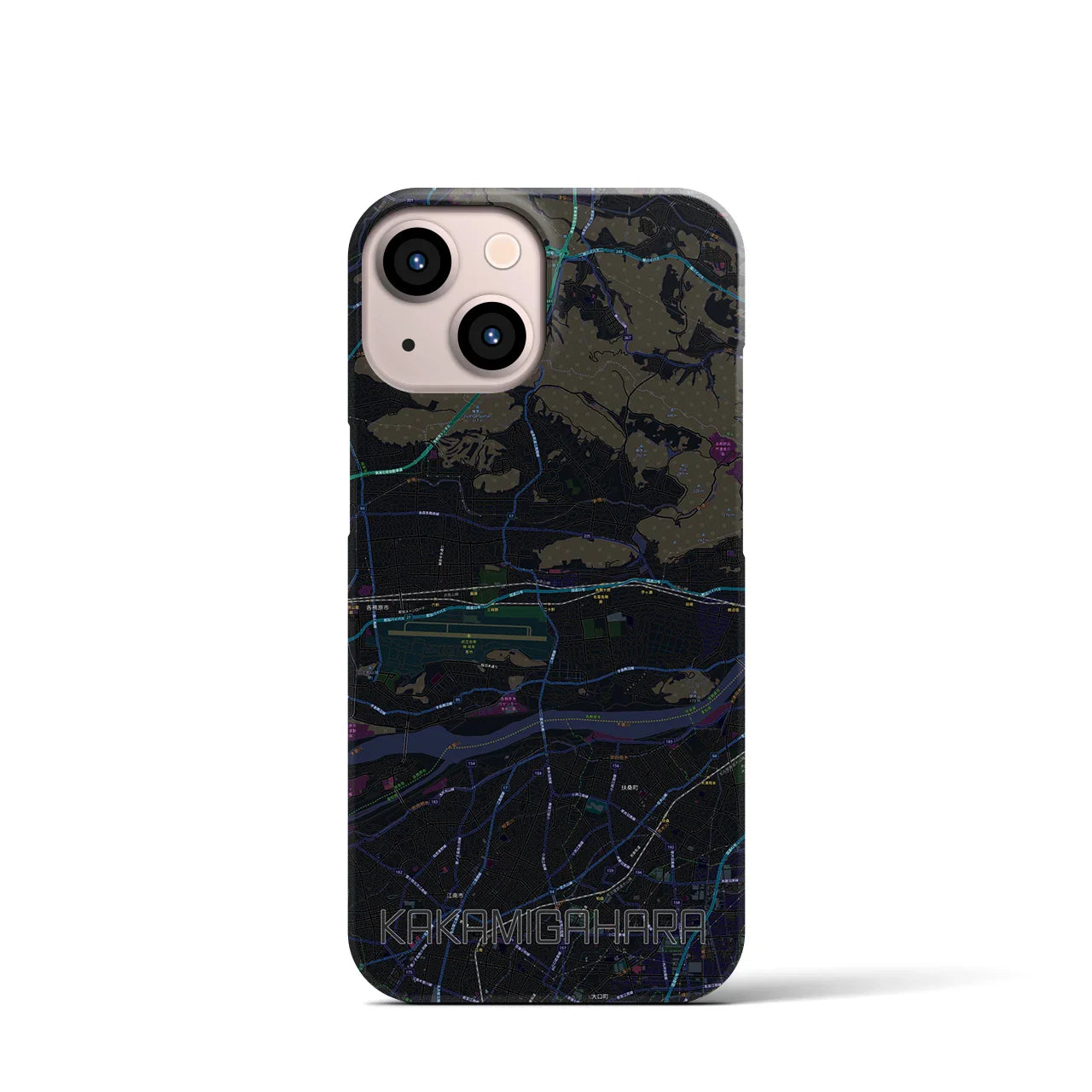 【各務原(岐阜県)】地図柄iPhoneケース(バックカバータイプ)