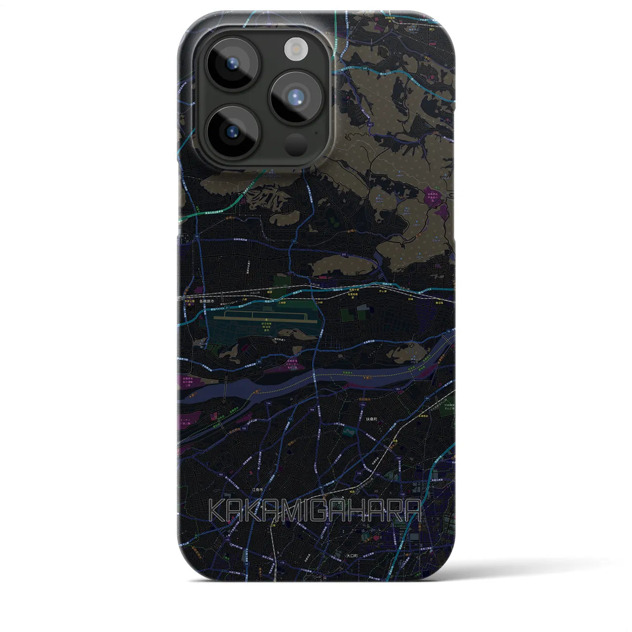 【各務原(岐阜県)】地図柄iPhoneケース(バックカバータイプ)