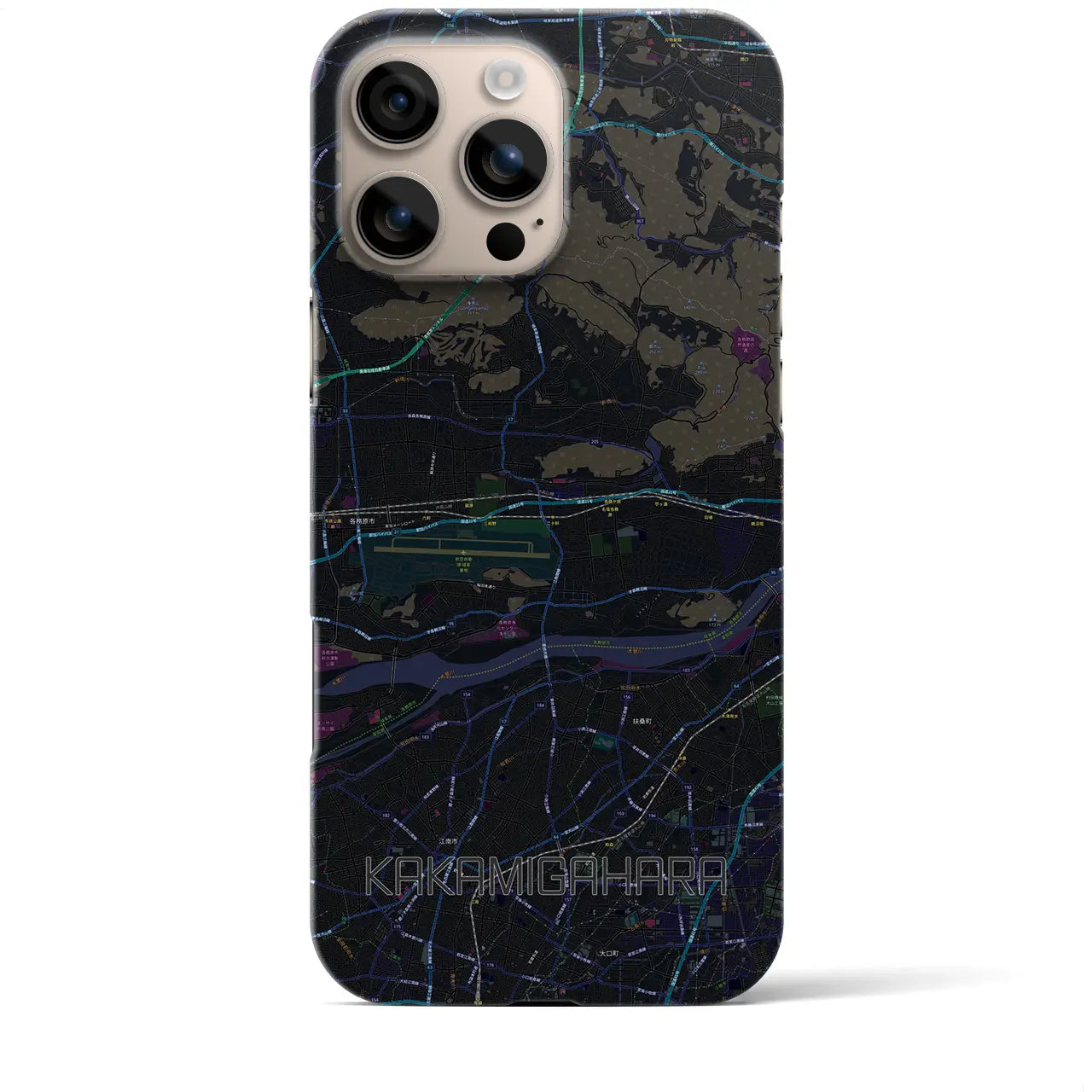 【各務原(岐阜県)】地図柄iPhoneケース(バックカバータイプ)