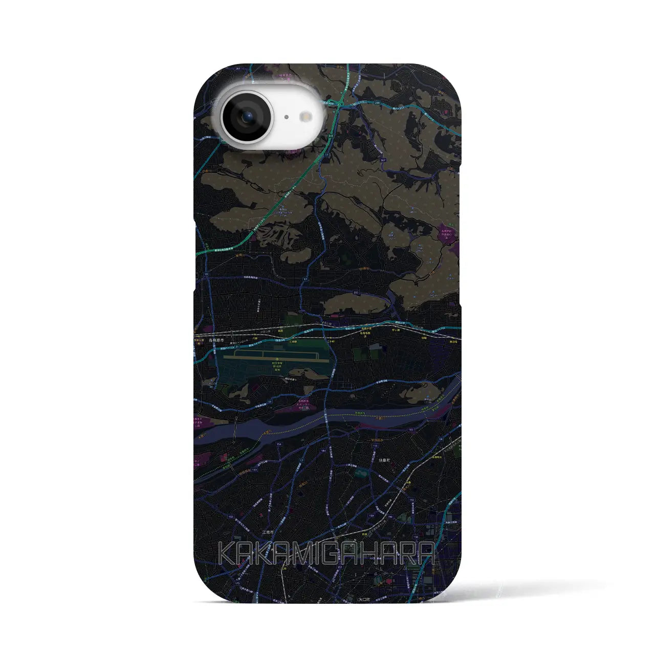 【各務原(岐阜県)】地図柄iPhoneケース(バックカバータイプ)