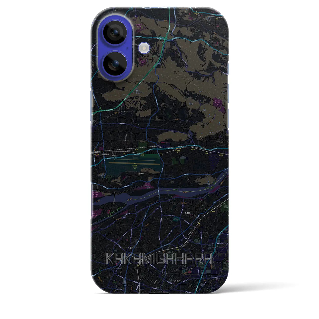 【各務原(岐阜県)】地図柄iPhoneケース(バックカバータイプ)