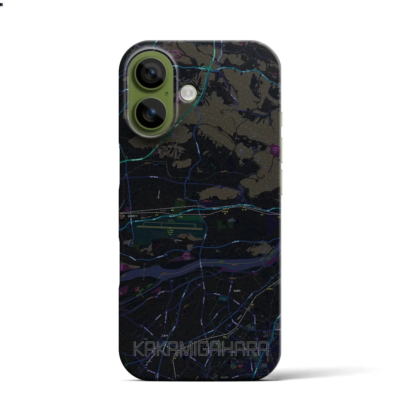 【各務原(岐阜県)】地図柄iPhoneケース(バックカバータイプ)