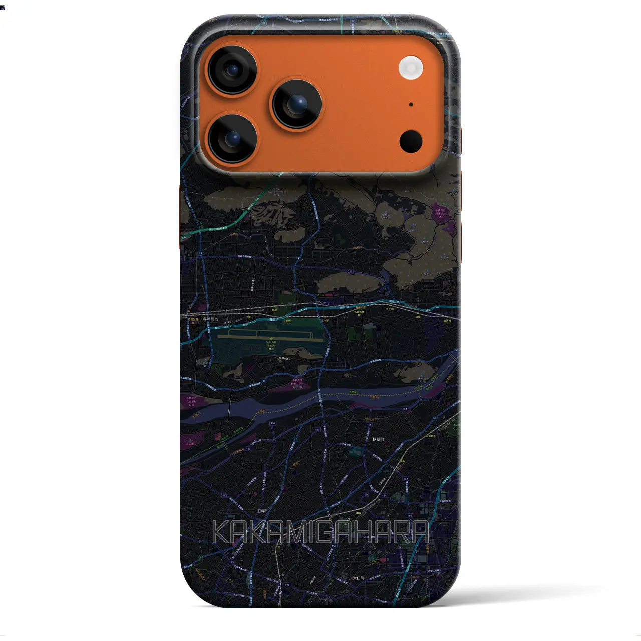 【各務原(岐阜県)】地図柄iPhoneケース(バックカバータイプ)