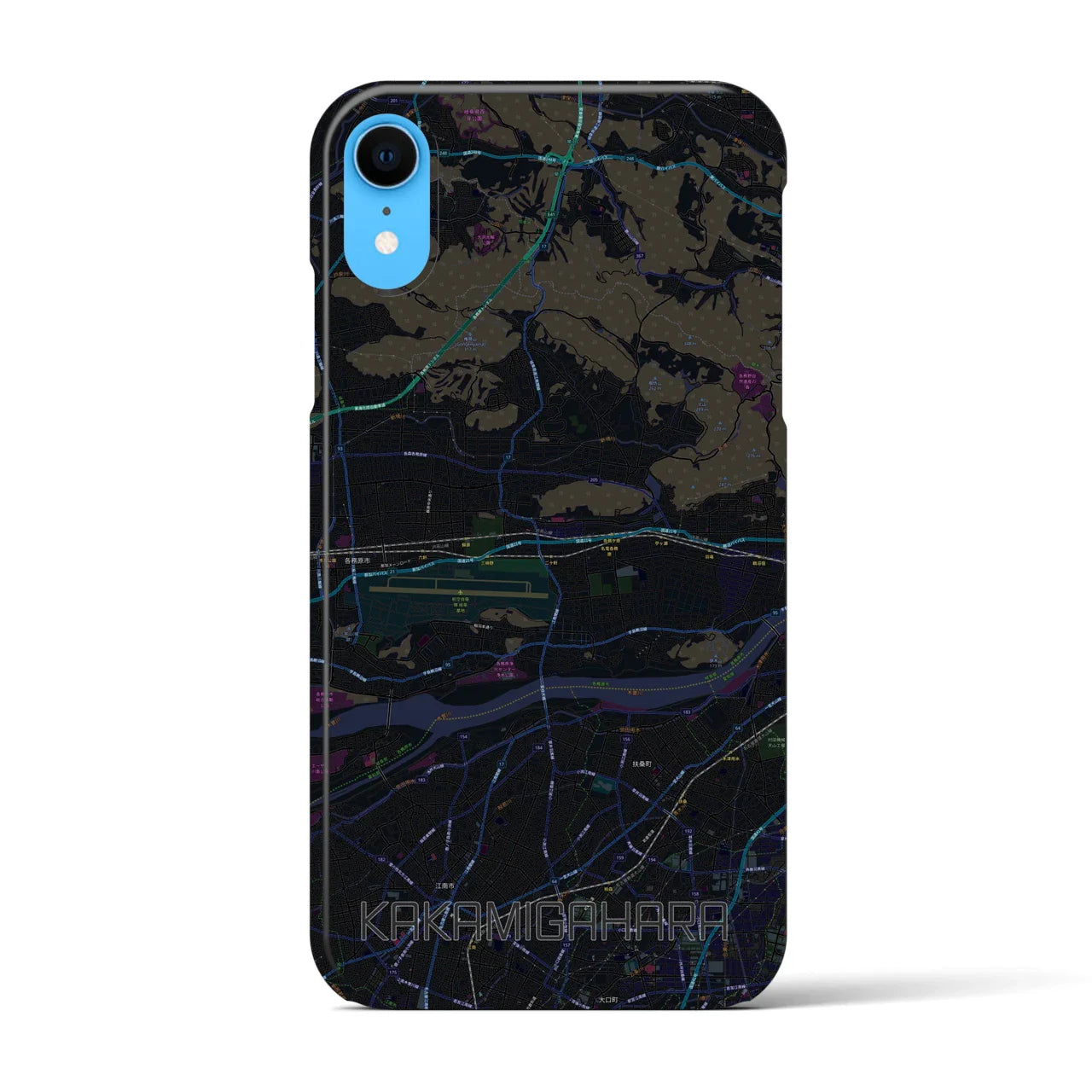 【各務原(岐阜県)】地図柄iPhoneケース(バックカバータイプ)