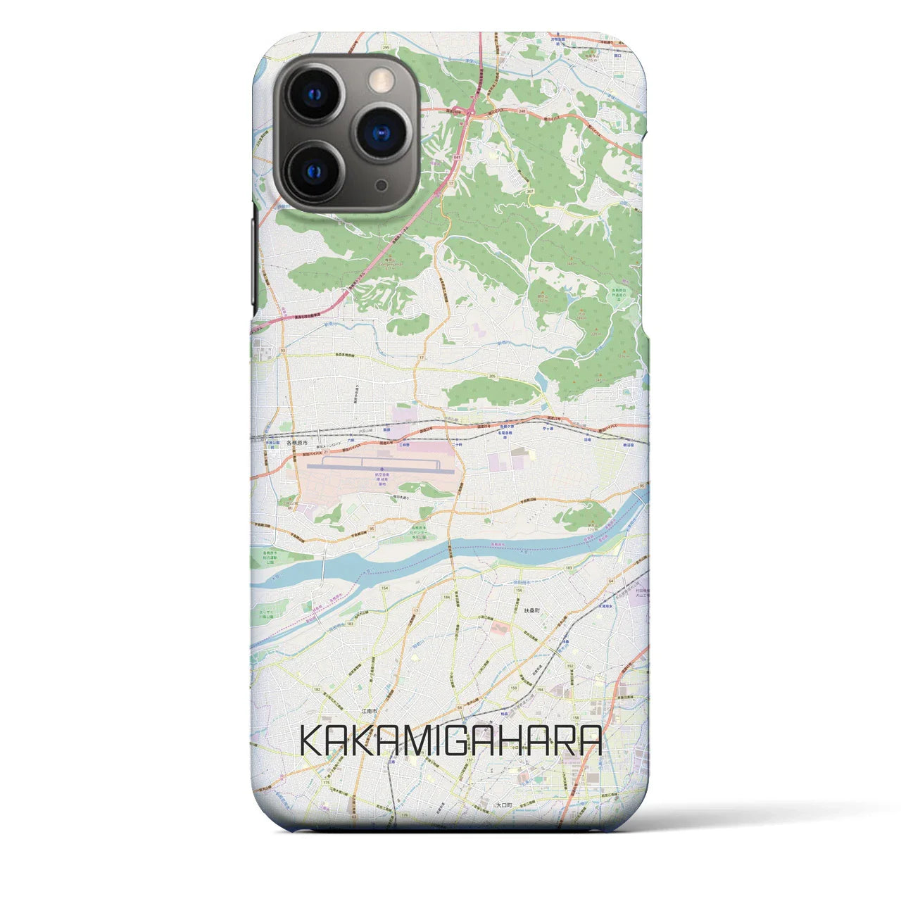 【各務原(岐阜県)】地図柄iPhoneケース(バックカバータイプ)