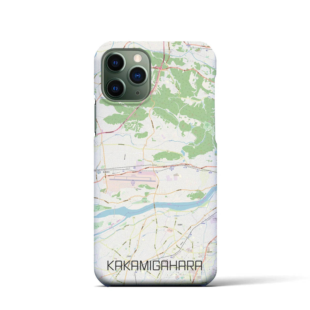 【各務原(岐阜県)】地図柄iPhoneケース(バックカバータイプ)