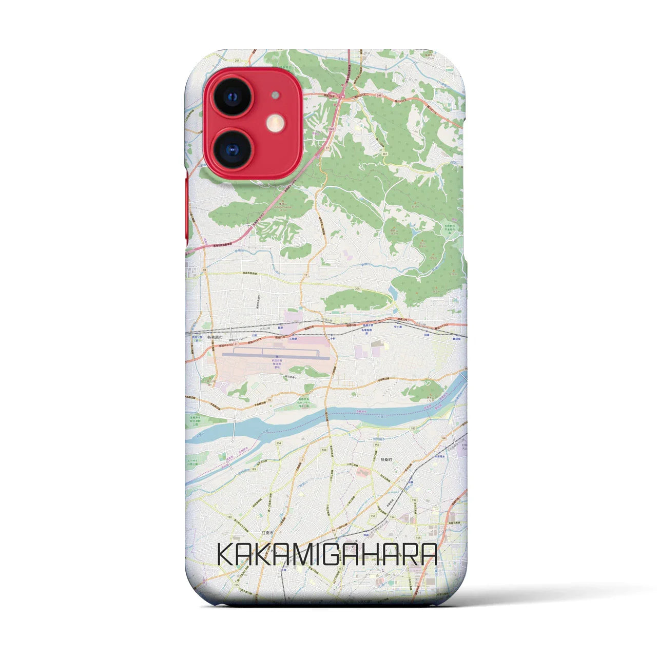 【各務原(岐阜県)】地図柄iPhoneケース(バックカバータイプ)