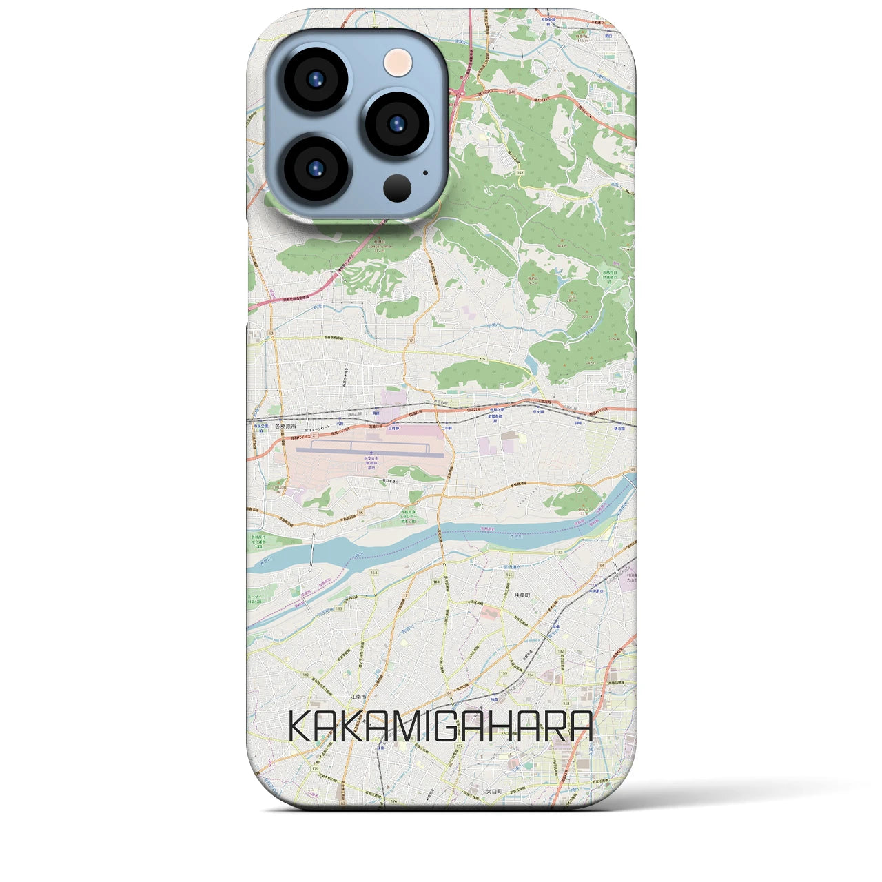 【各務原(岐阜県)】地図柄iPhoneケース(バックカバータイプ)