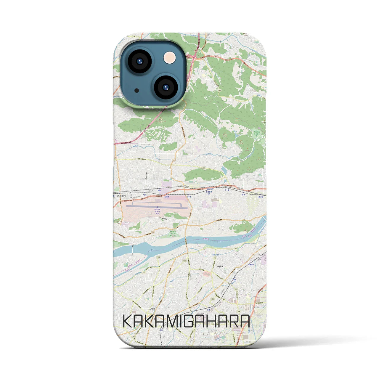 【各務原(岐阜県)】地図柄iPhoneケース(バックカバータイプ)