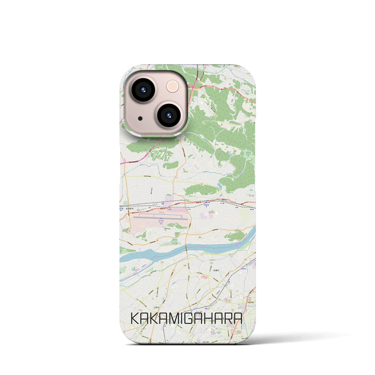 【各務原(岐阜県)】地図柄iPhoneケース(バックカバータイプ)