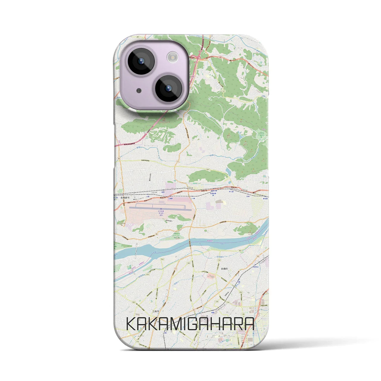 【各務原(岐阜県)】地図柄iPhoneケース(バックカバータイプ)