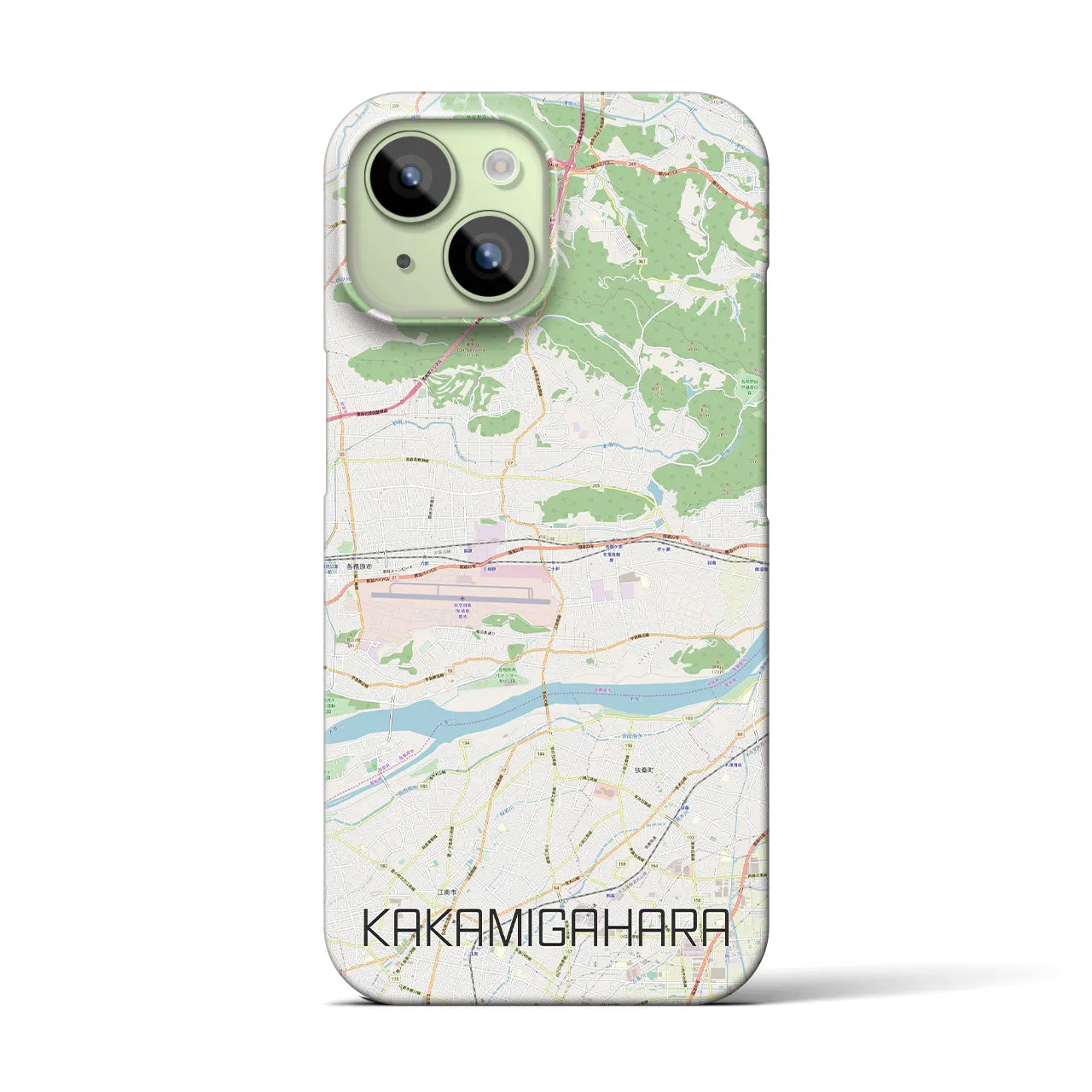 【各務原(岐阜県)】地図柄iPhoneケース(バックカバータイプ)