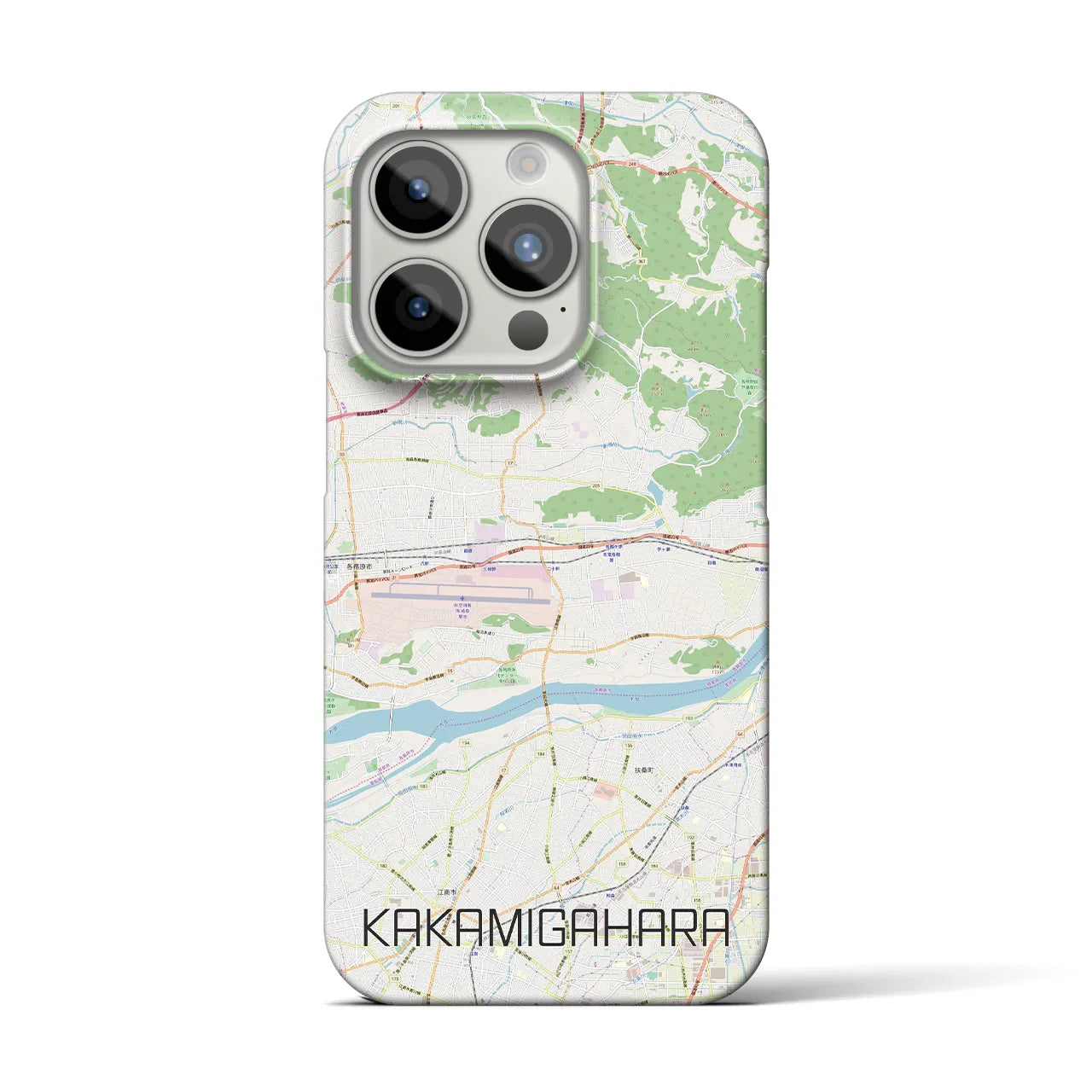 【各務原(岐阜県)】地図柄iPhoneケース(バックカバータイプ)