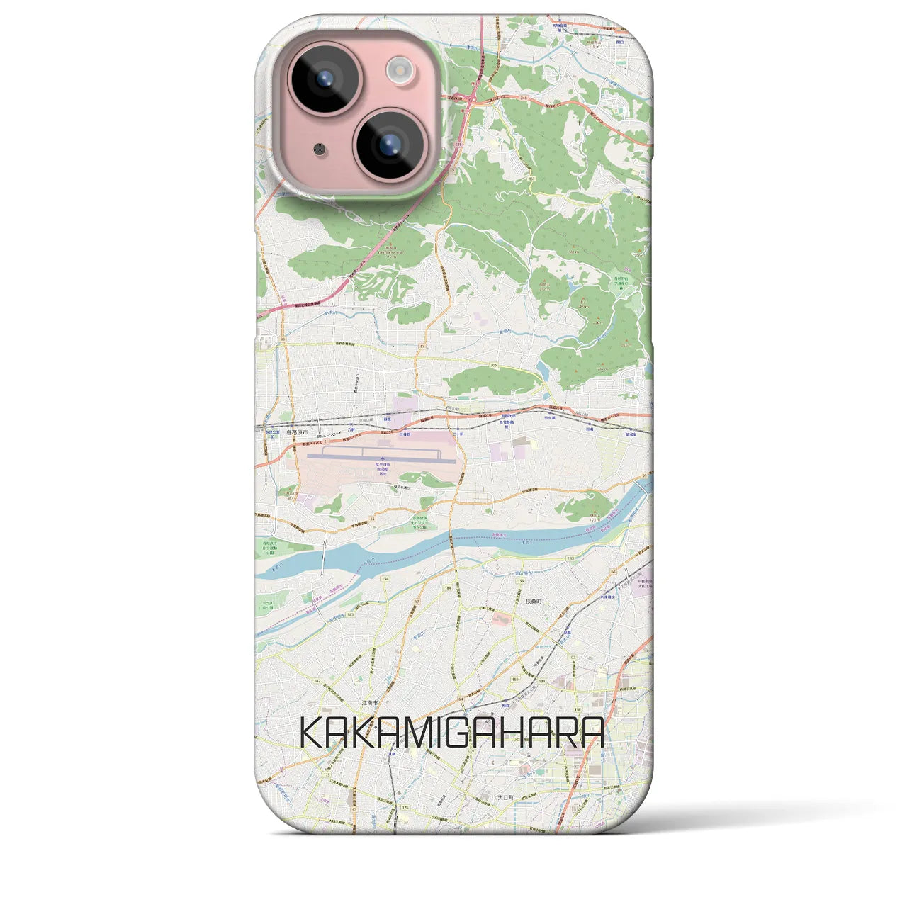 【各務原(岐阜県)】地図柄iPhoneケース(バックカバータイプ)