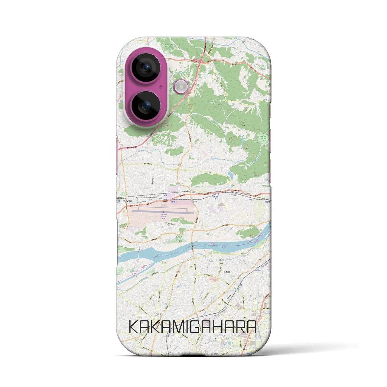 【各務原(岐阜県)】地図柄iPhoneケース(バックカバータイプ)