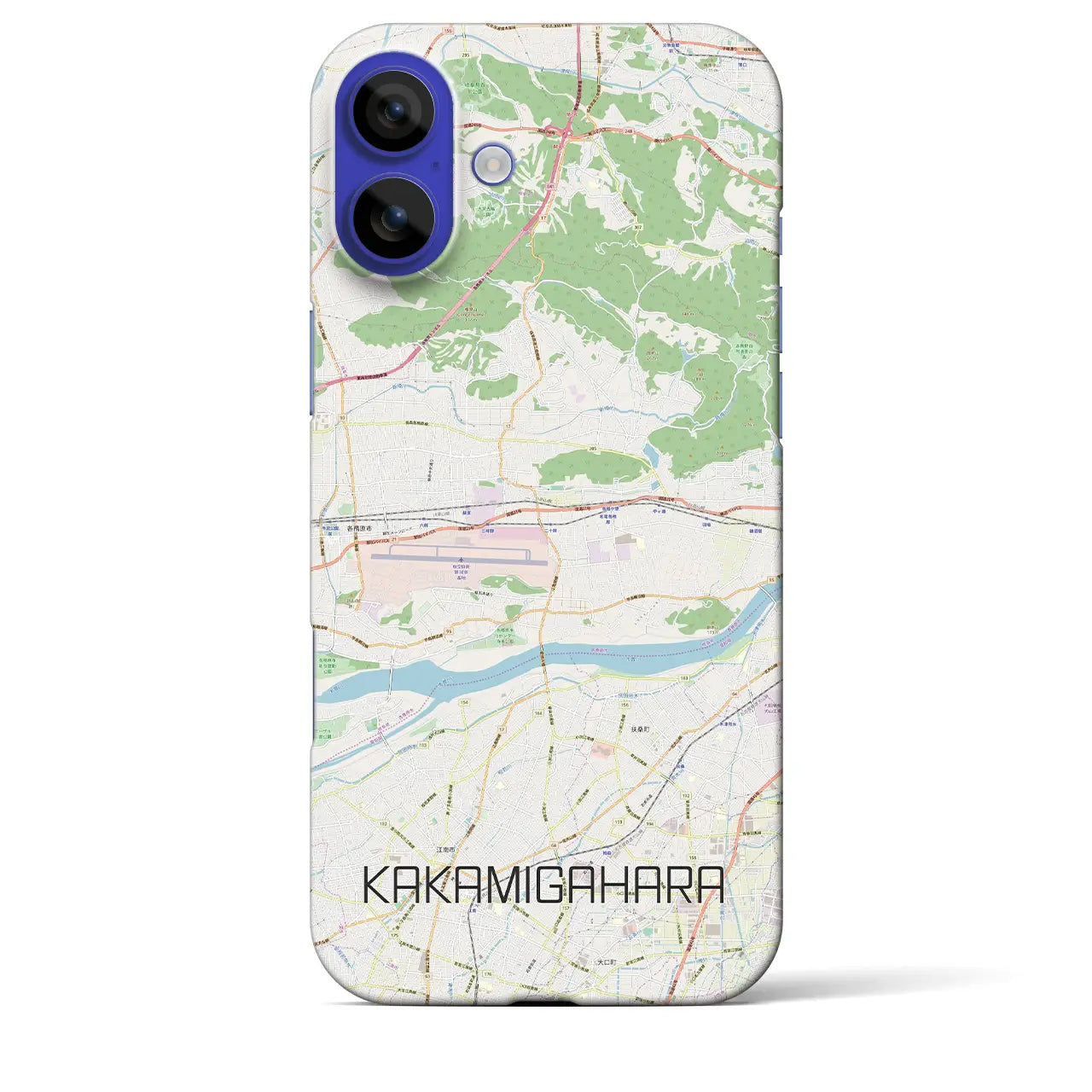 【各務原(岐阜県)】地図柄iPhoneケース(バックカバータイプ)