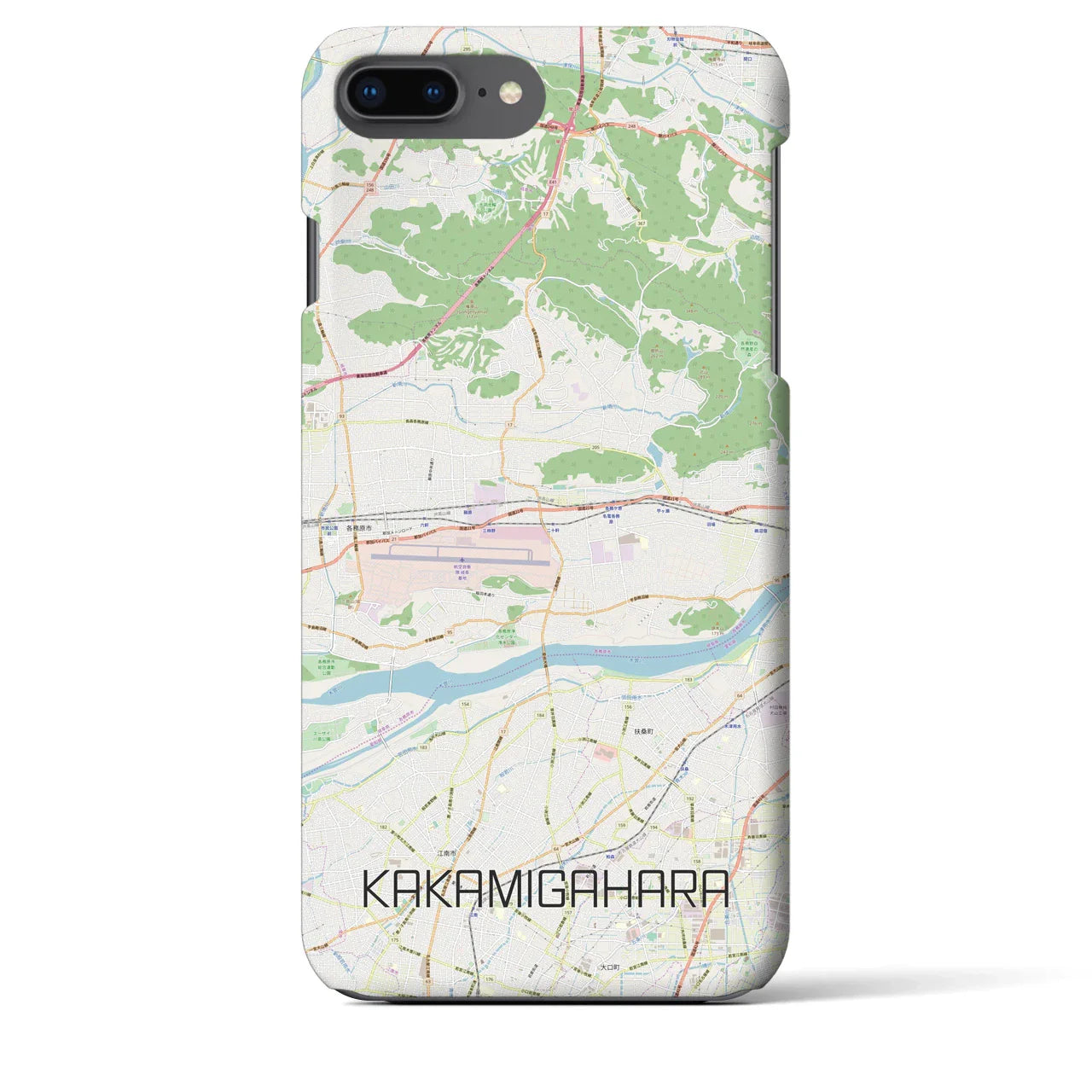 【各務原(岐阜県)】地図柄iPhoneケース(バックカバータイプ)