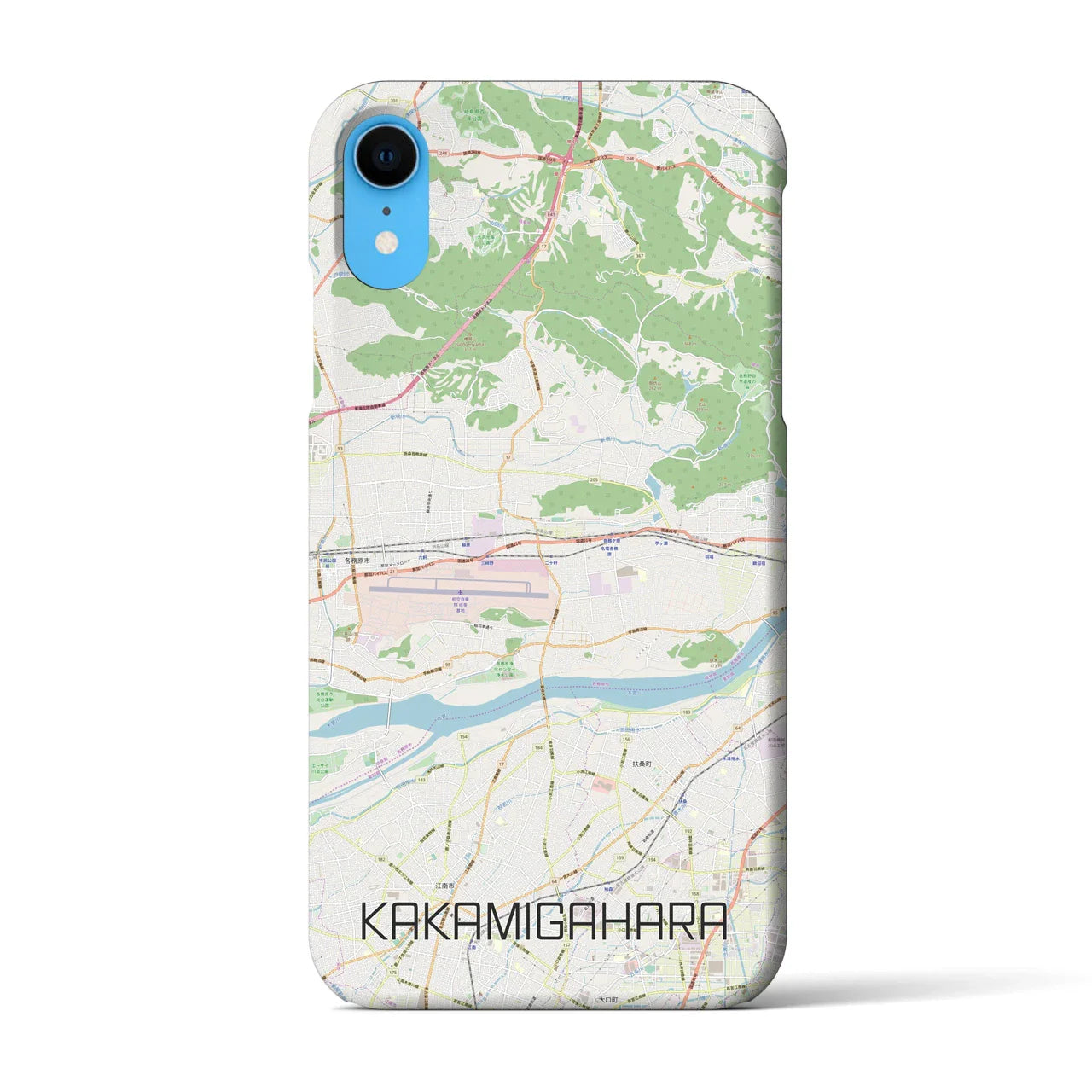 【各務原(岐阜県)】地図柄iPhoneケース(バックカバータイプ)