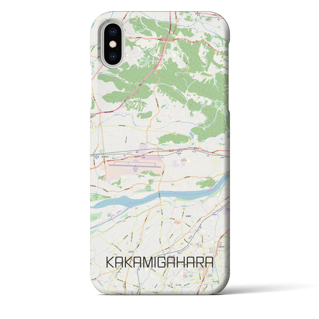 【各務原(岐阜県)】地図柄iPhoneケース(バックカバータイプ)