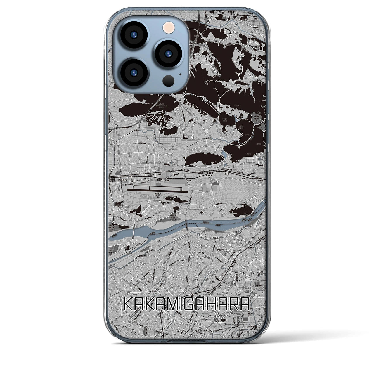 【各務原(岐阜県)】地図柄iPhoneケース(クリアタイプ)