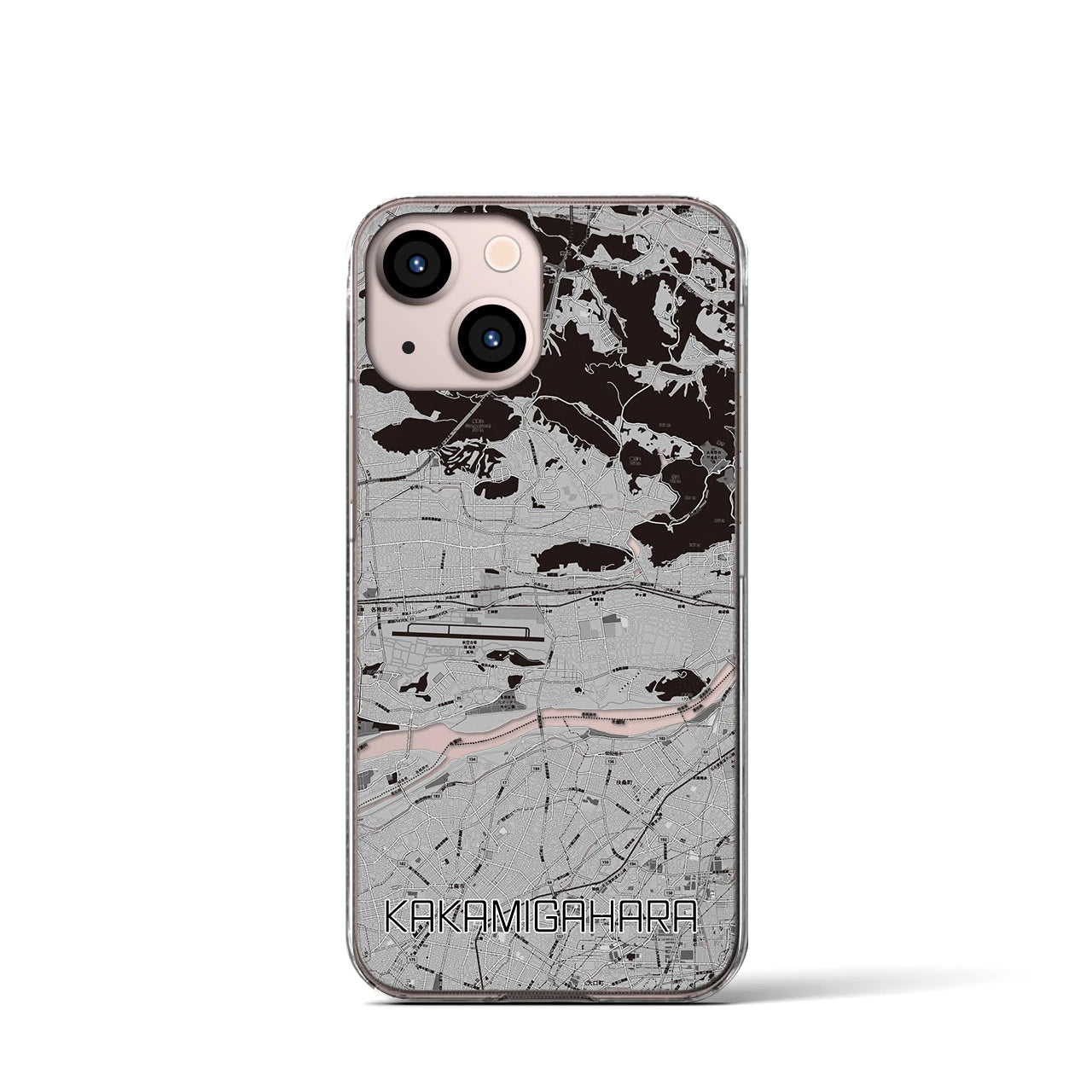 【各務原(岐阜県)】地図柄iPhoneケース(クリアタイプ)