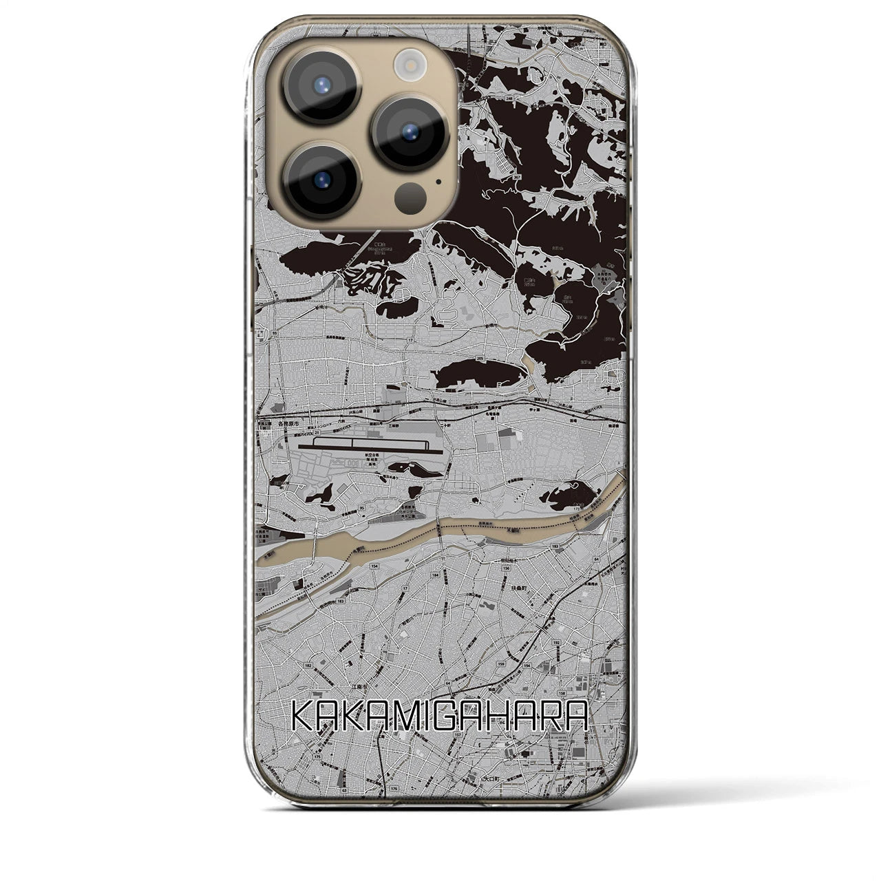 【各務原(岐阜県)】地図柄iPhoneケース(クリアタイプ)