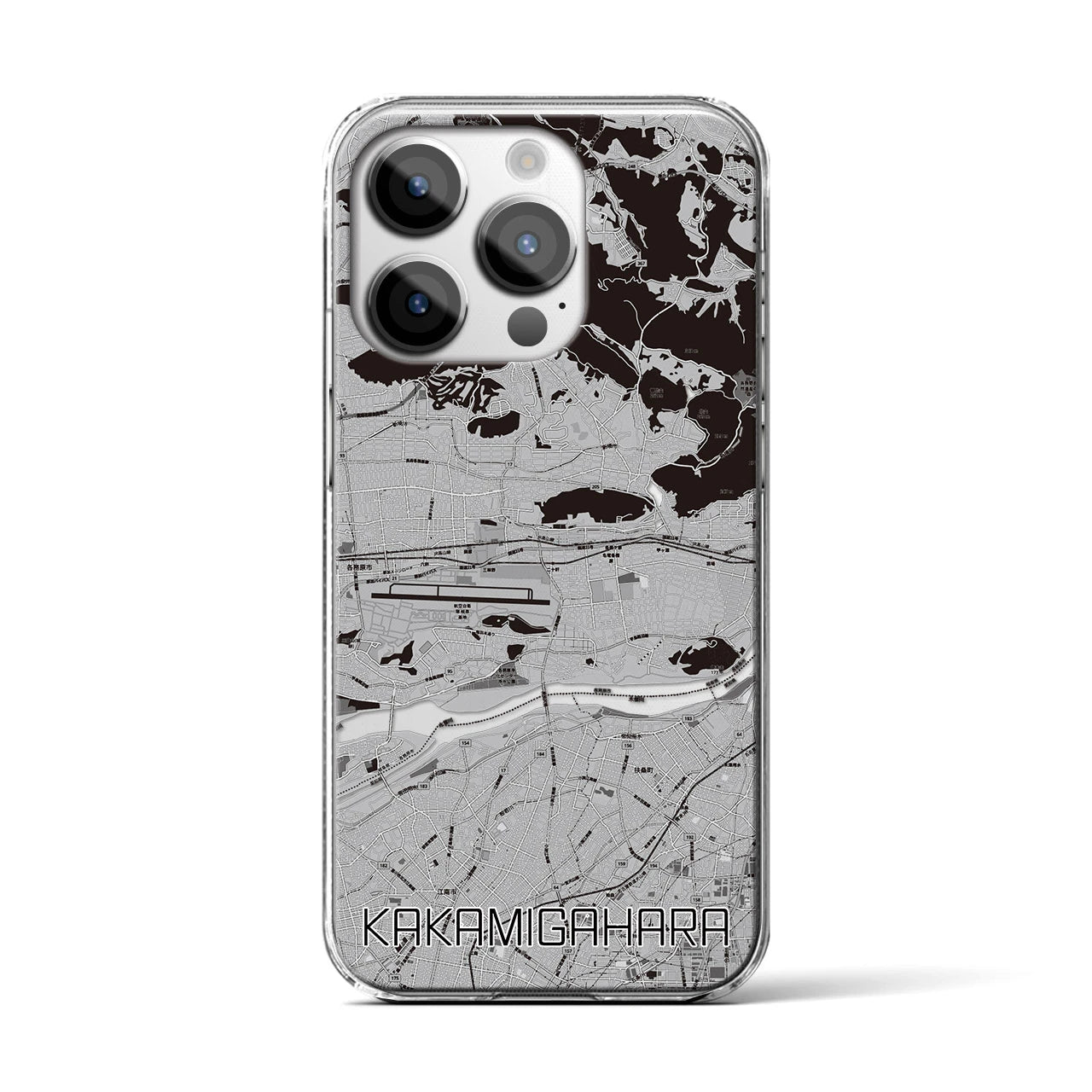【各務原(岐阜県)】地図柄iPhoneケース(クリアタイプ)