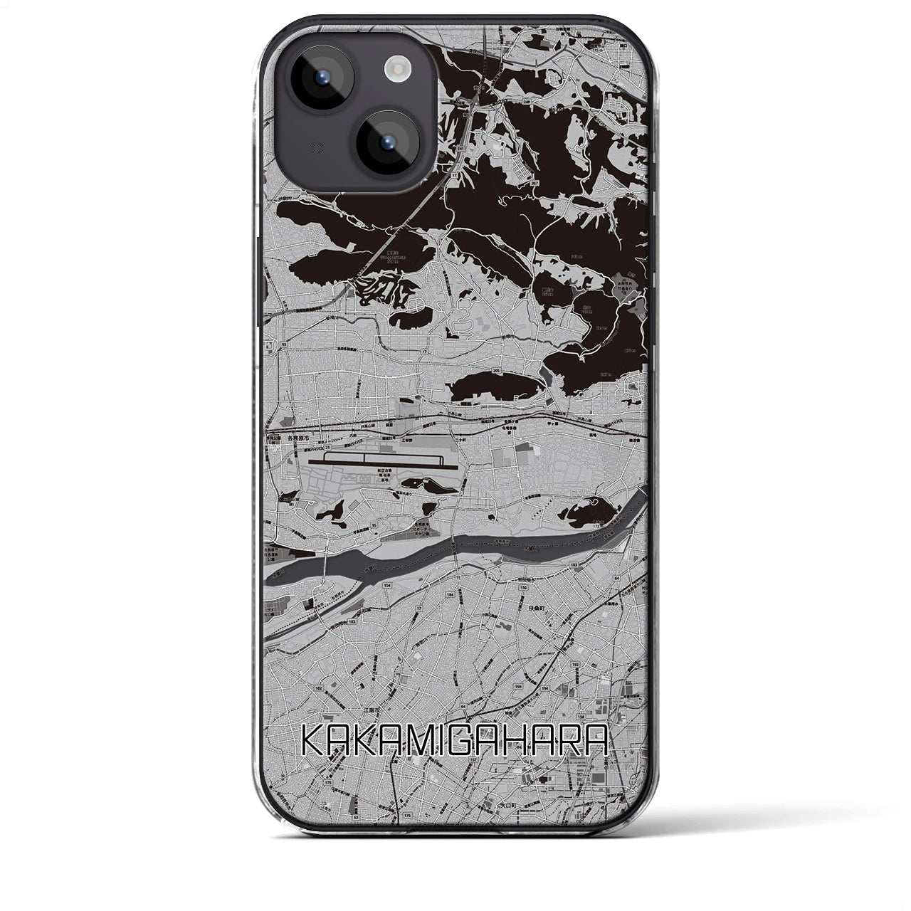 【各務原(岐阜県)】地図柄iPhoneケース(クリアタイプ)