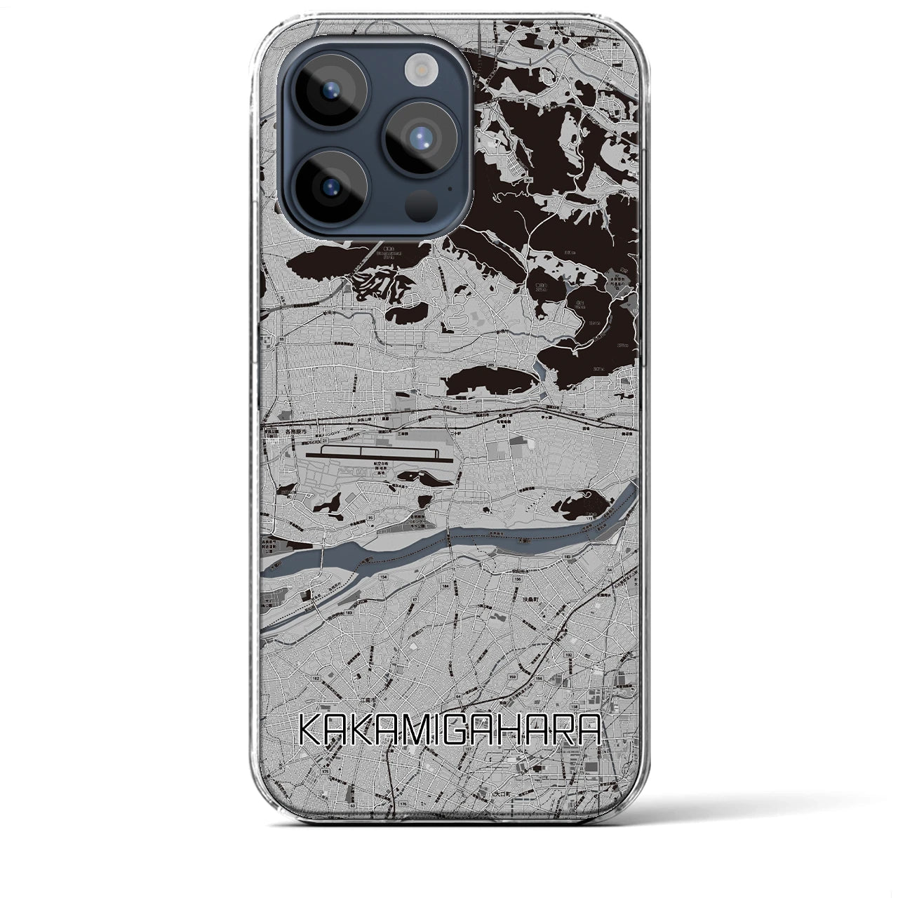 【各務原(岐阜県)】地図柄iPhoneケース(クリアタイプ)