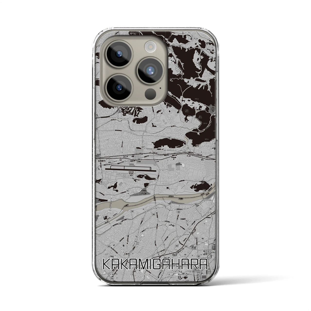 【各務原(岐阜県)】地図柄iPhoneケース(クリアタイプ)