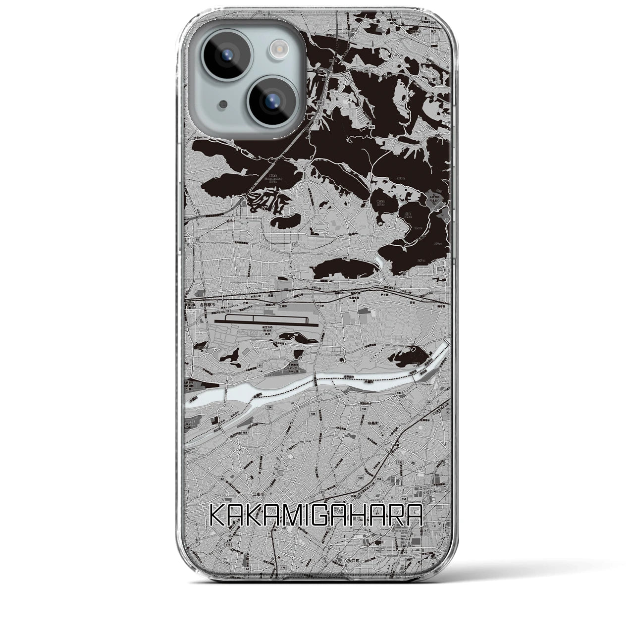 【各務原(岐阜県)】地図柄iPhoneケース(クリアタイプ)