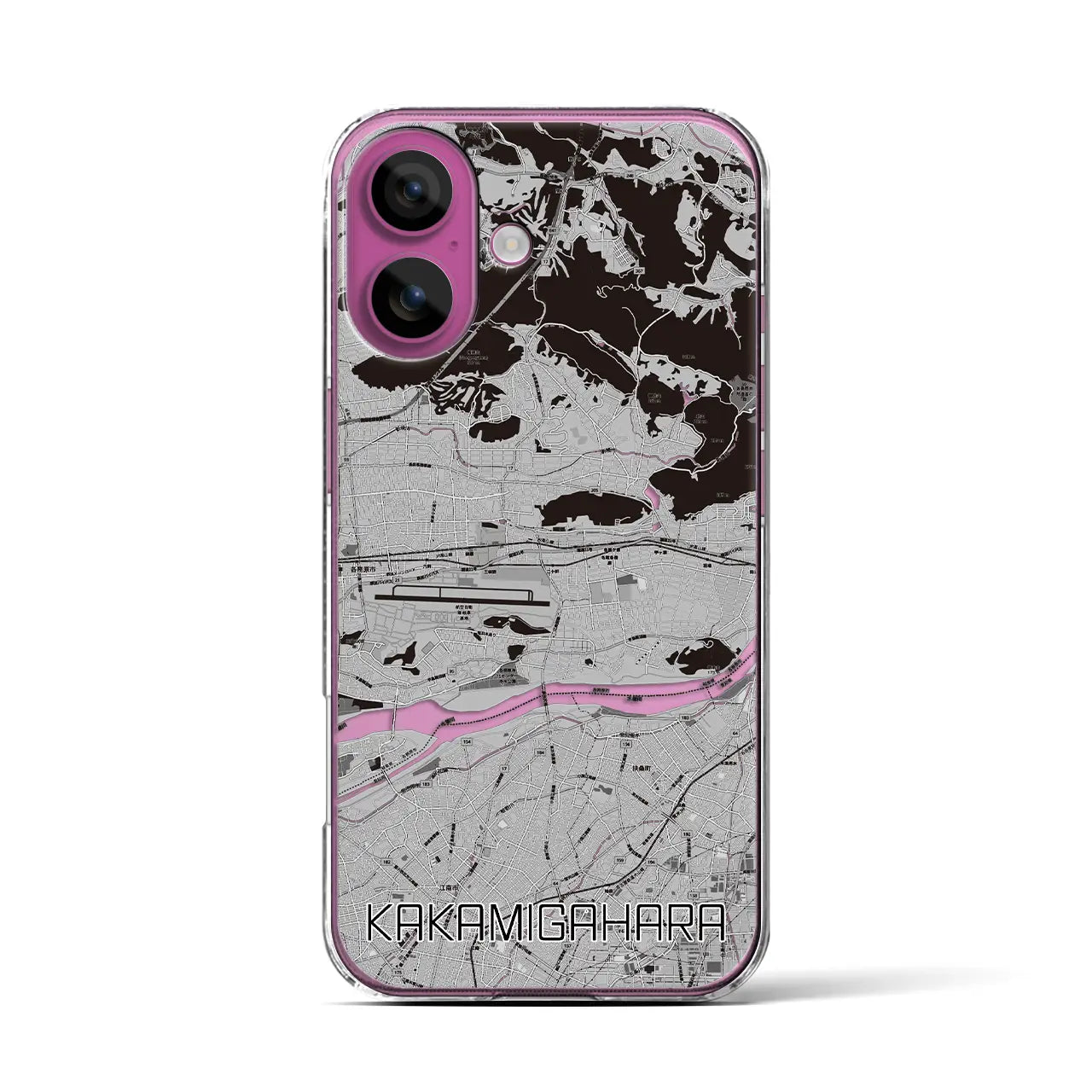 【各務原(岐阜県)】地図柄iPhoneケース(クリアタイプ)