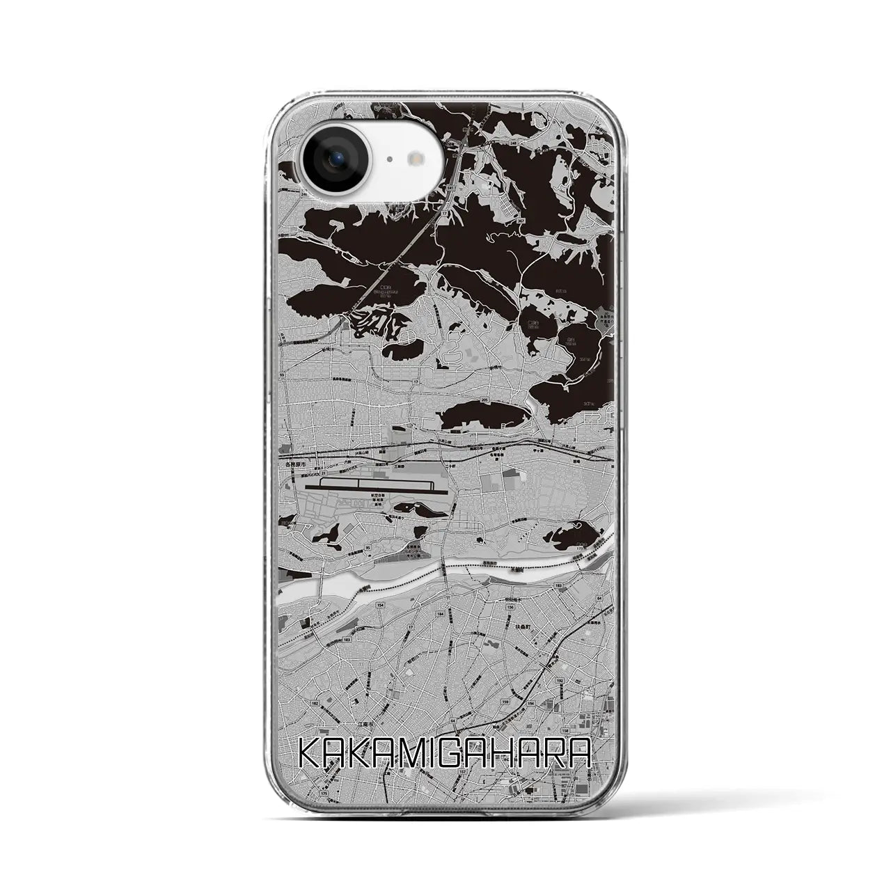 【各務原(岐阜県)】地図柄iPhoneケース(クリアタイプ)