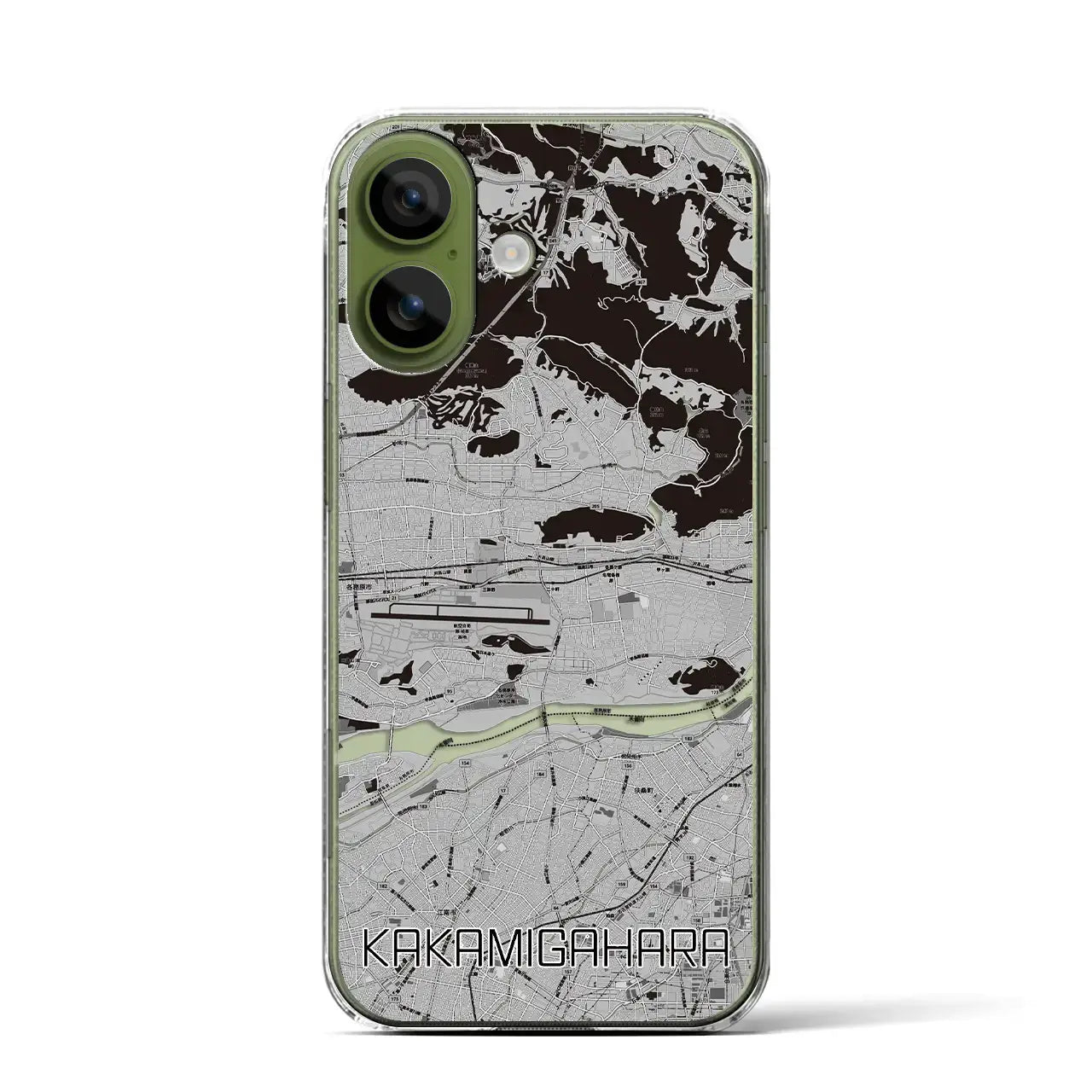 【各務原(岐阜県)】地図柄iPhoneケース(クリアタイプ)